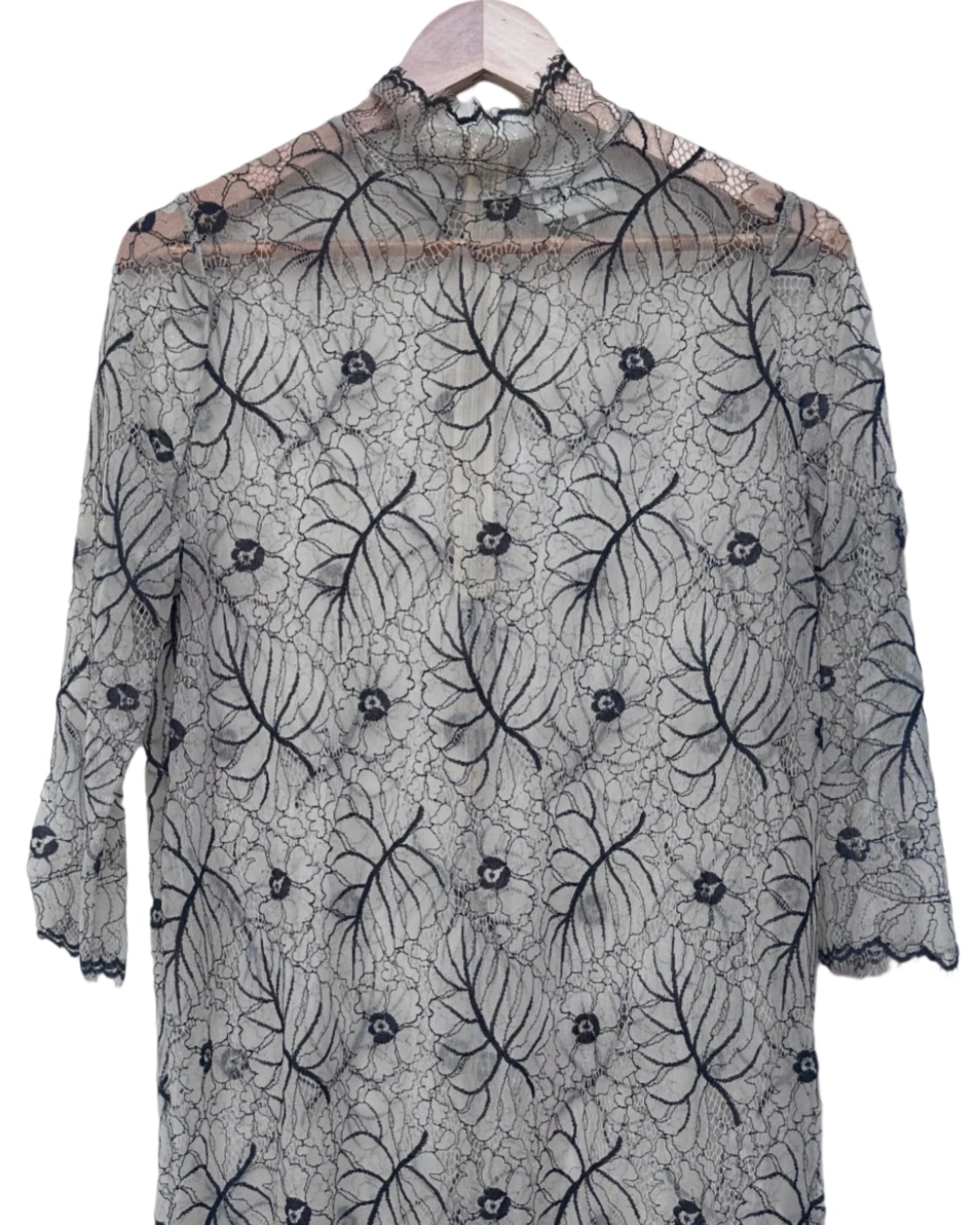 GANNI California Leaf Long Shift Dress UK M