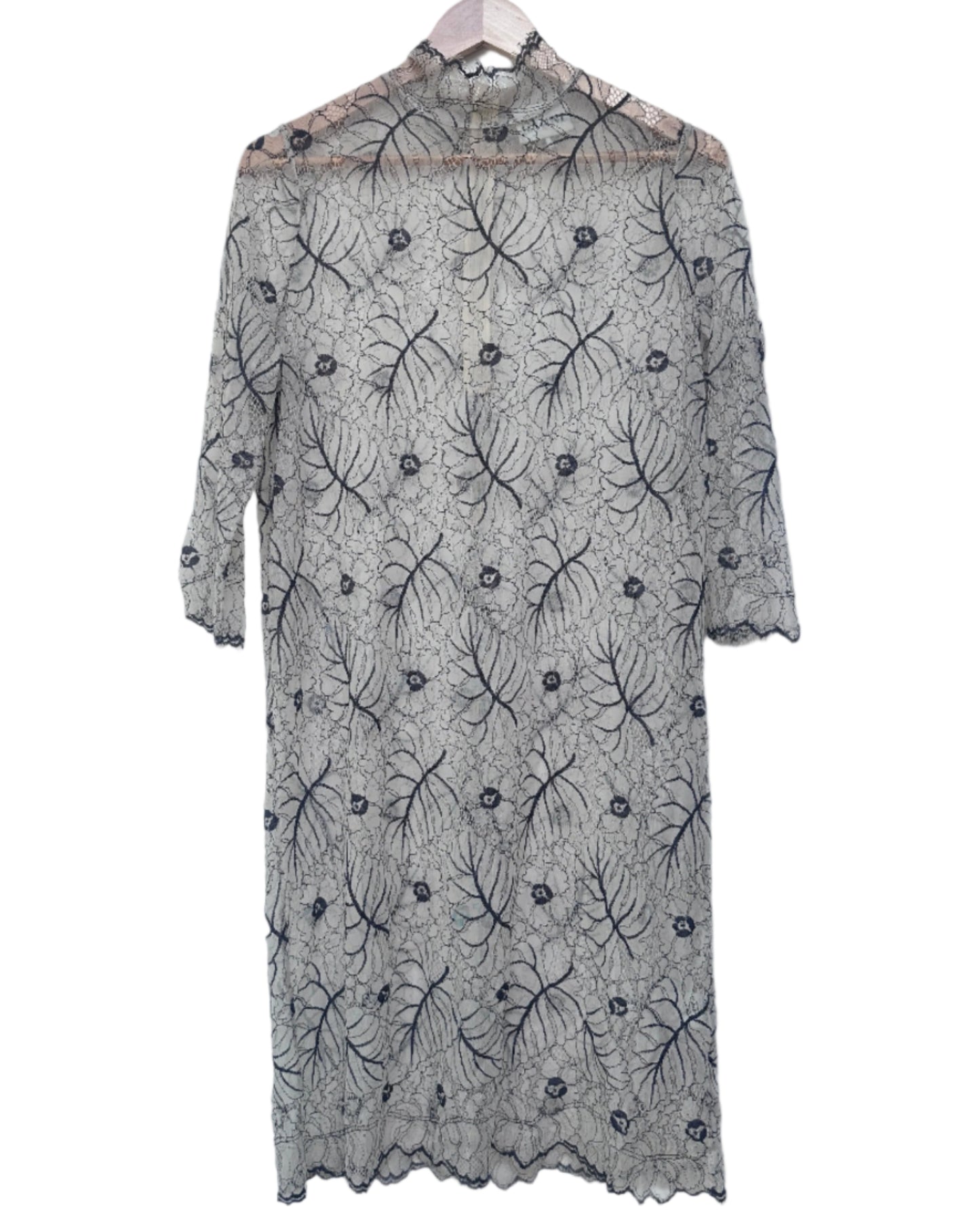 GANNI California Leaf Long Shift Dress UK M