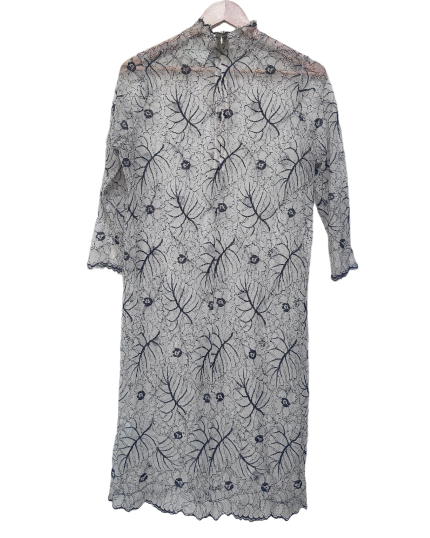 GANNI California Leaf Long Shift Dress UK M