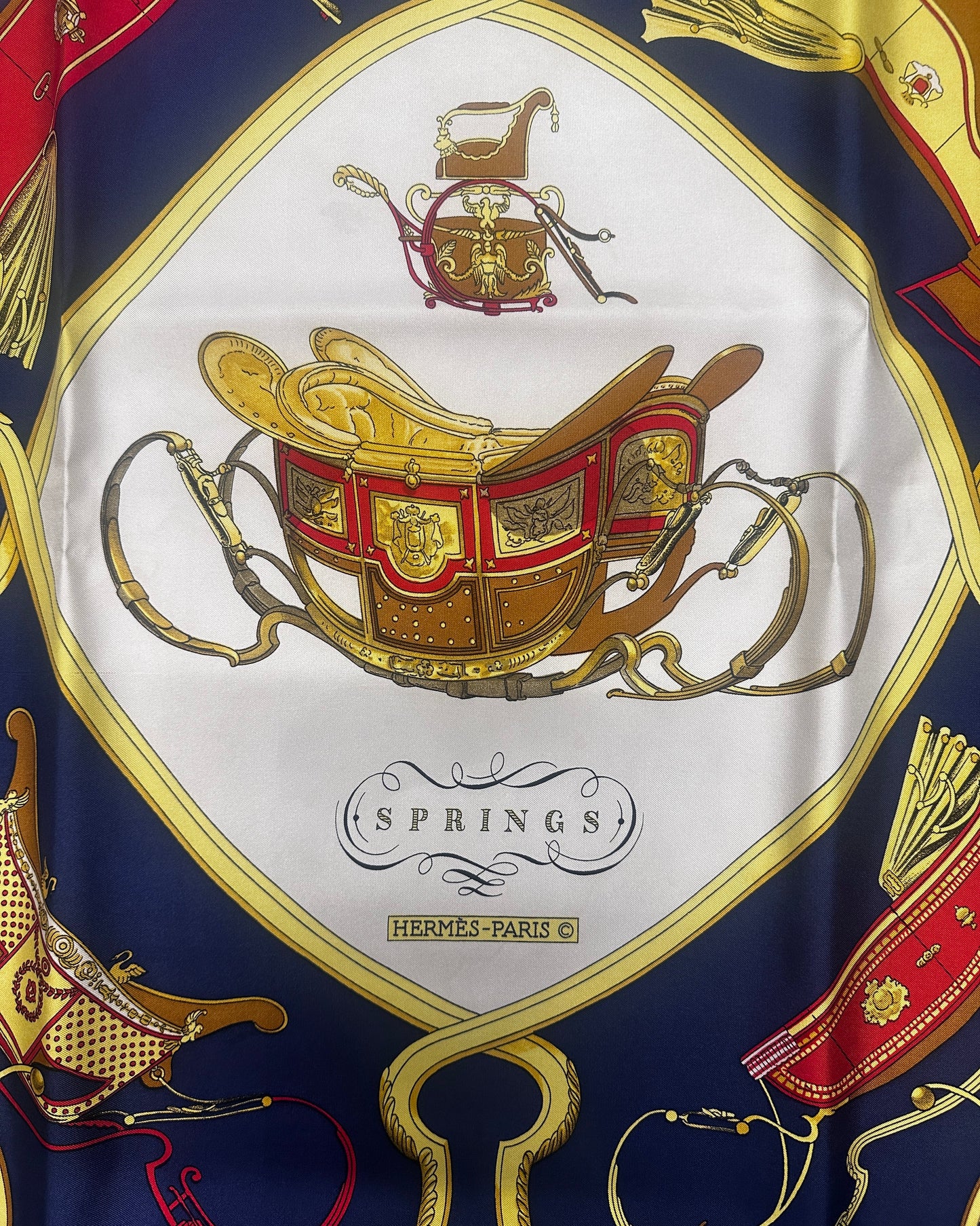 Hermès Springs Silk Scarf