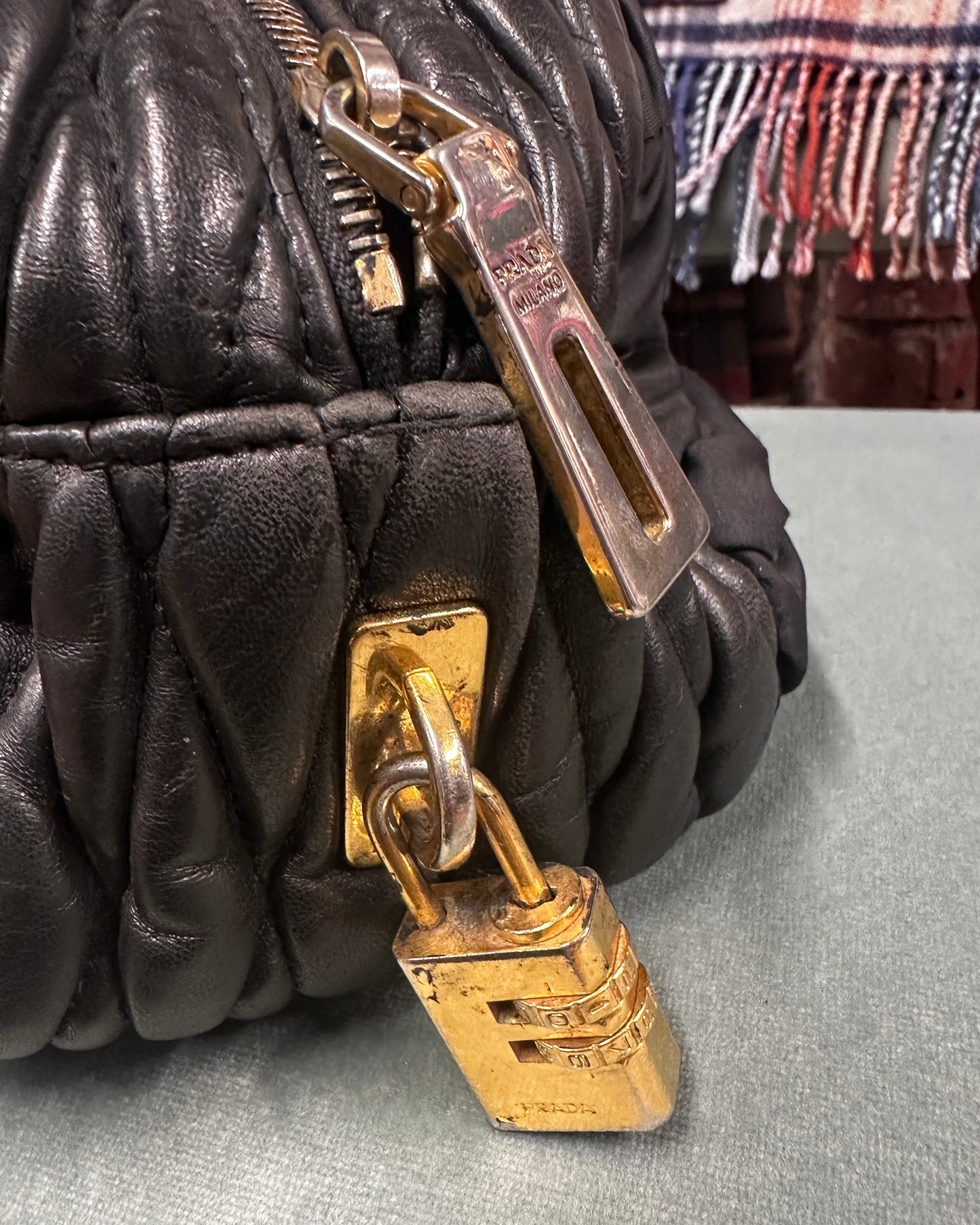 Prada Nylon and Leather Handbag