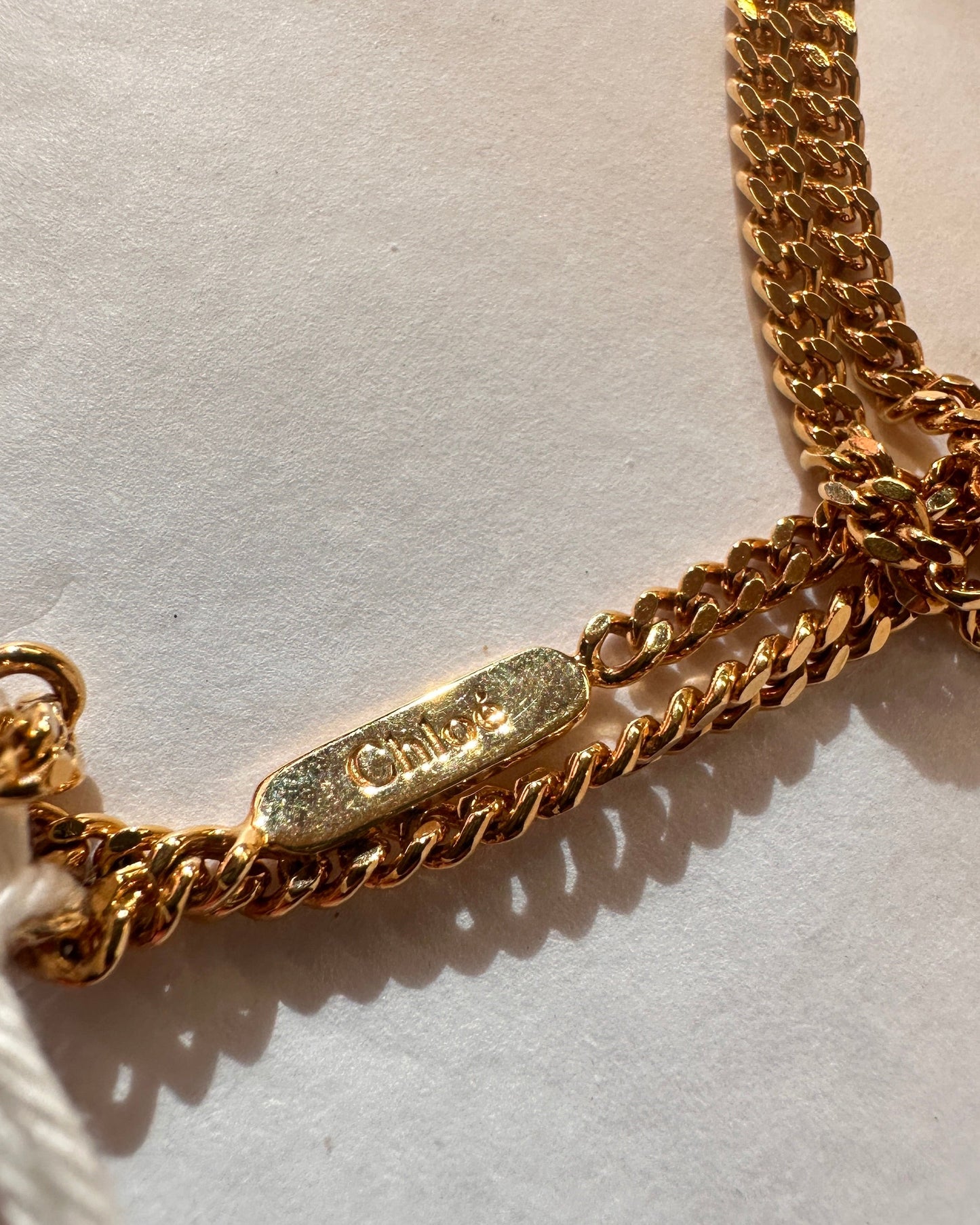 Chloé Gold-Tone Feather Charm Necklace New With Tags
