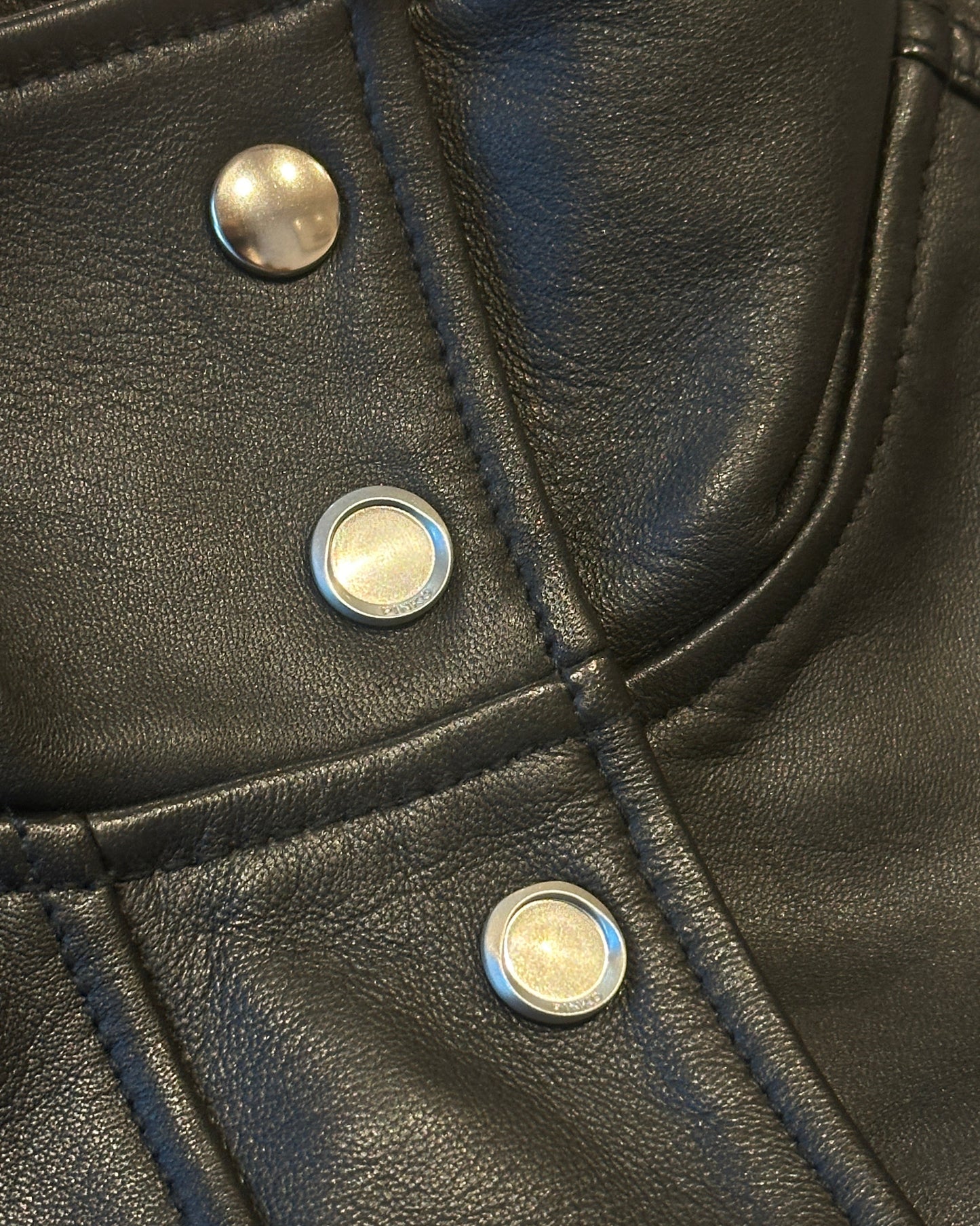 Pinko Gambia Leather Gilet Size M