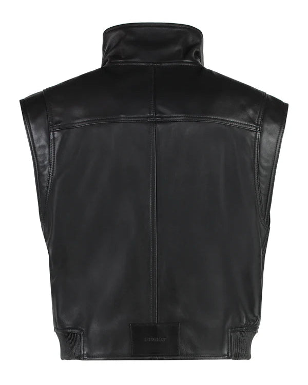 Pinko Gambia Leather Gilet Size M