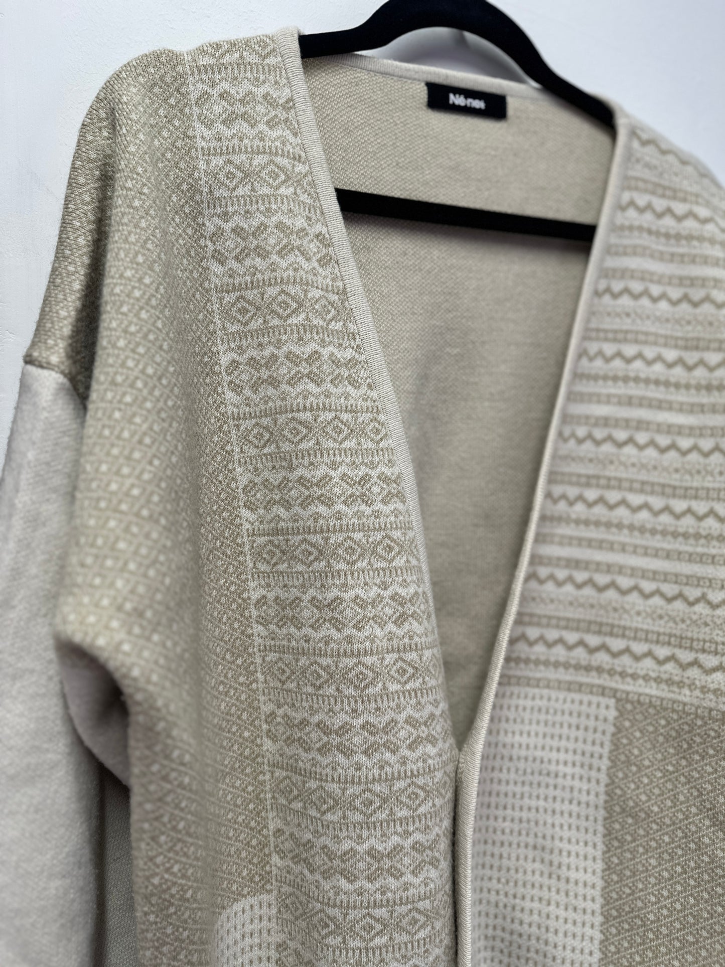 Nè Net Grandad Style Cardigan Size L