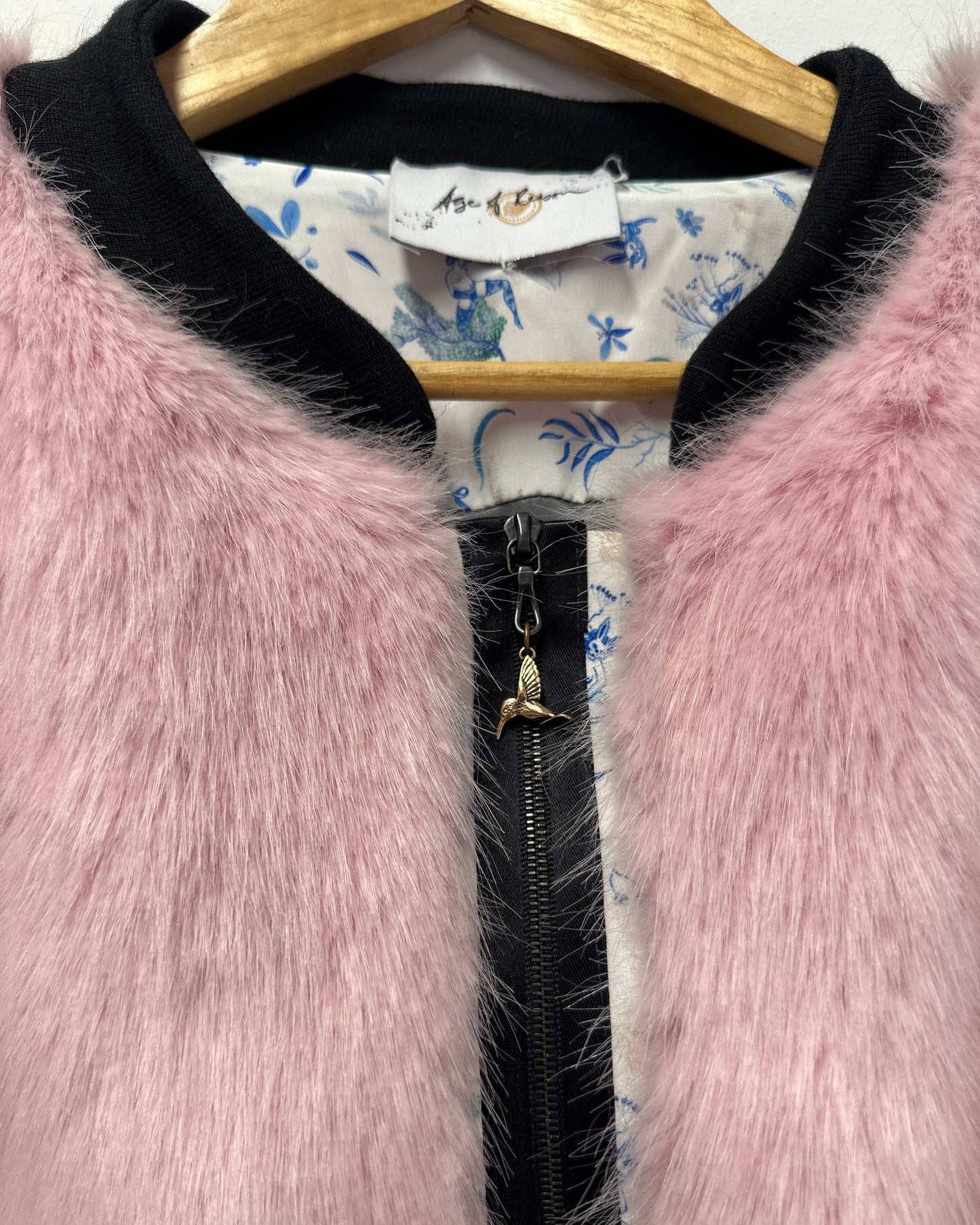 Age of Reason Faux Fur Limited Edition Bomber Jacket Size M