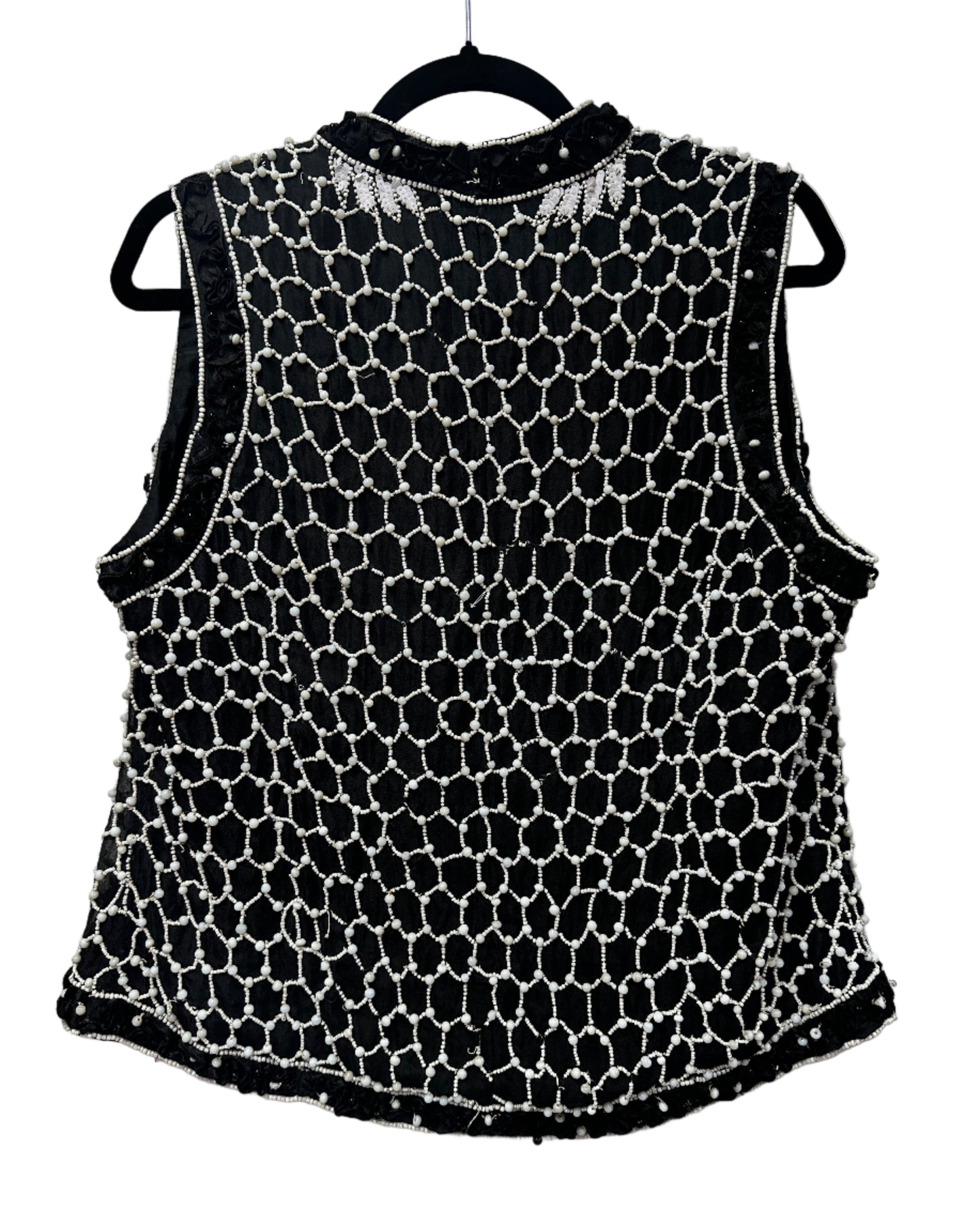 Vintage Beaded and Embellished Waistcoat Size UK 14