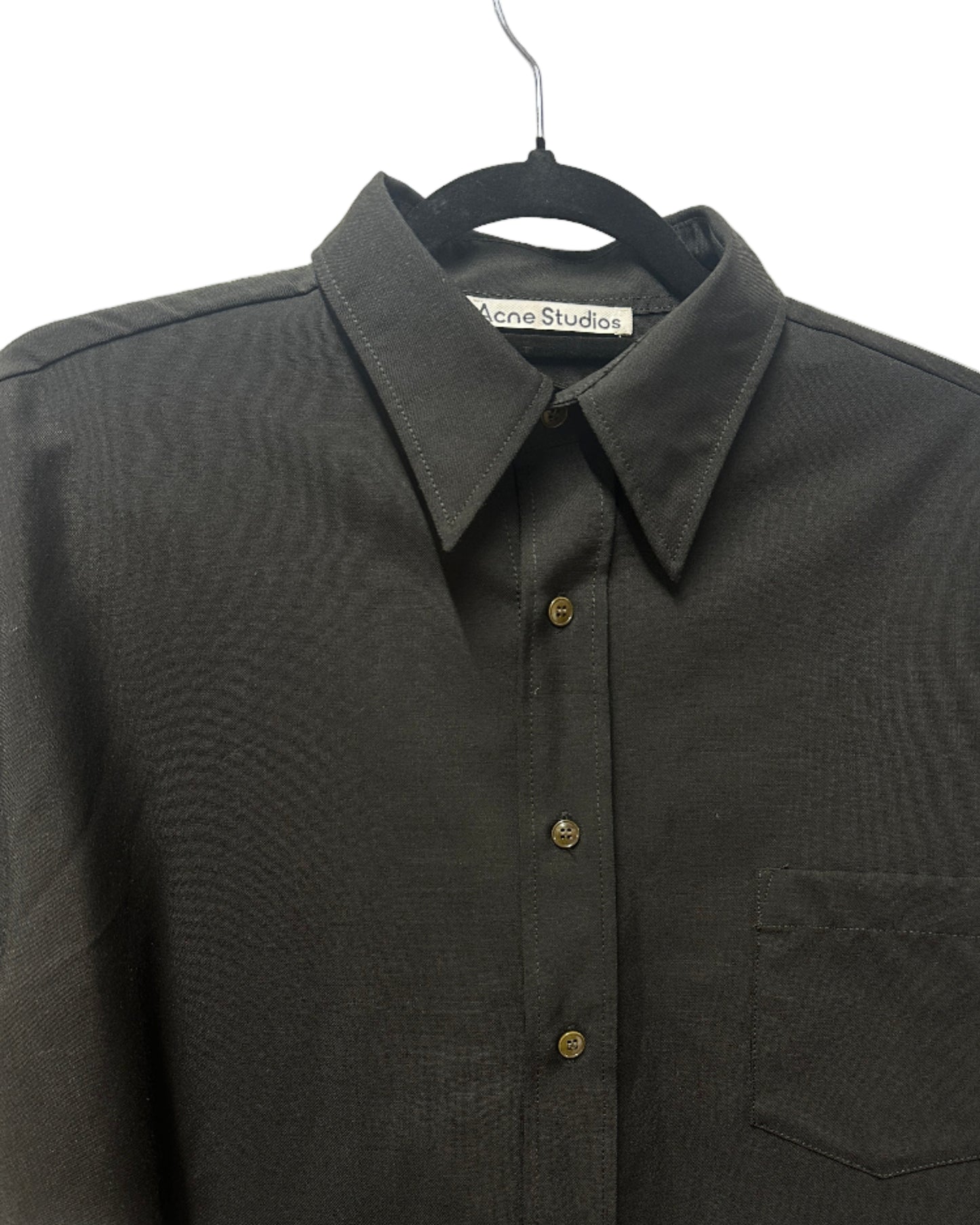 Acne Studios Oversized Black Shirt Size UK 14