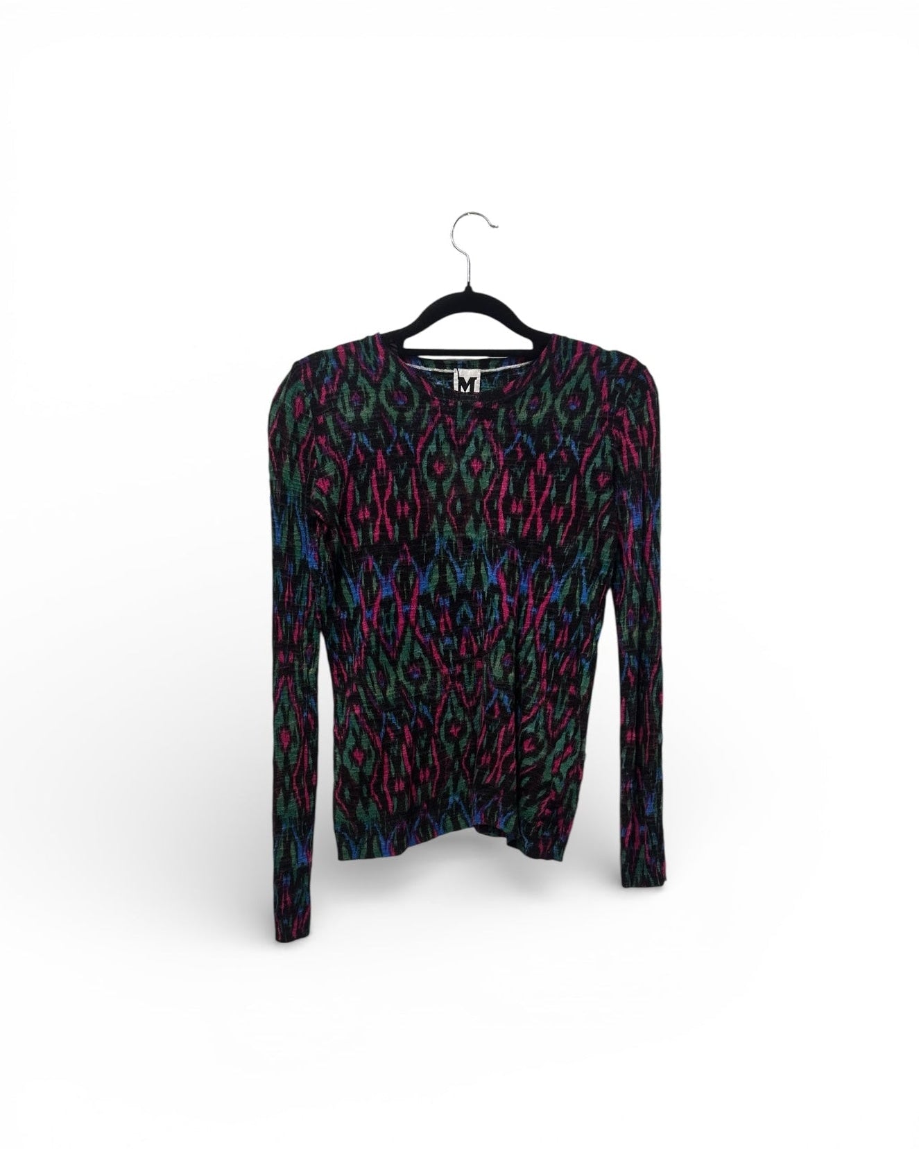 Missoni Long Sleeve Thin Knit Multicolour Sweater Size UK 8