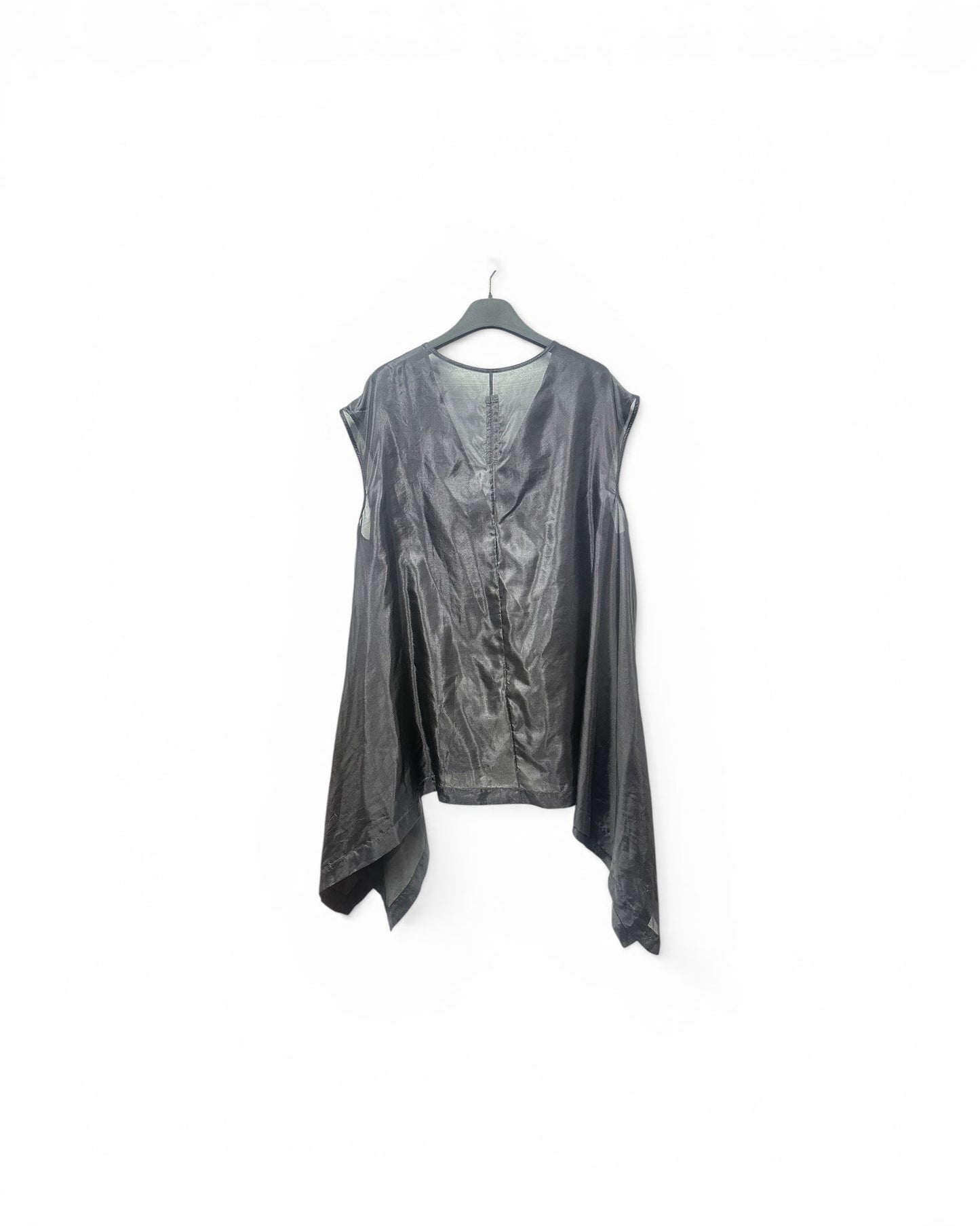 Rick Owens Oversized 'Faun Habotai' Silk Blouse Size UK 8