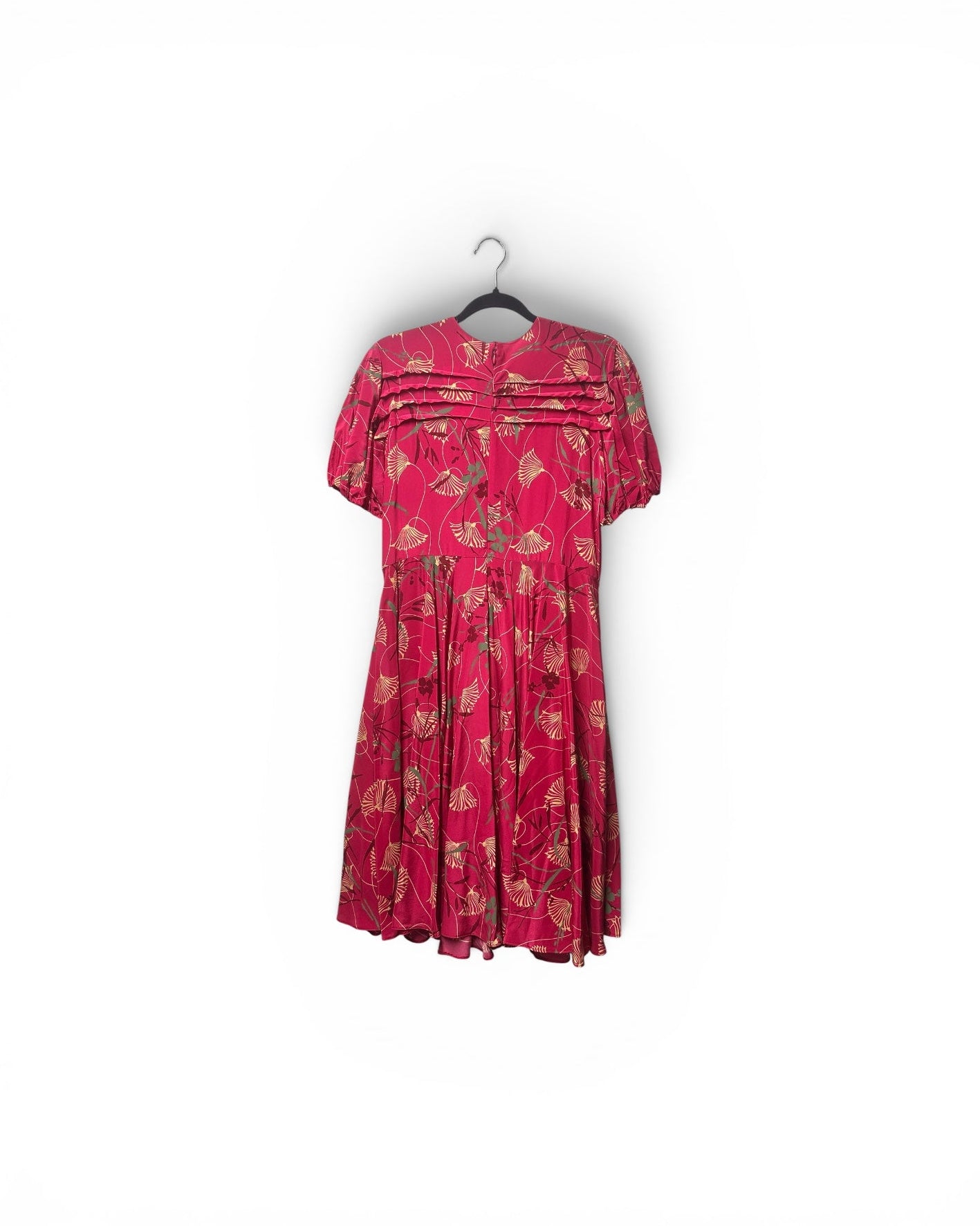 Valentino Garavani Silk Puff Sleeve Dress Size UK 12 (IT44)