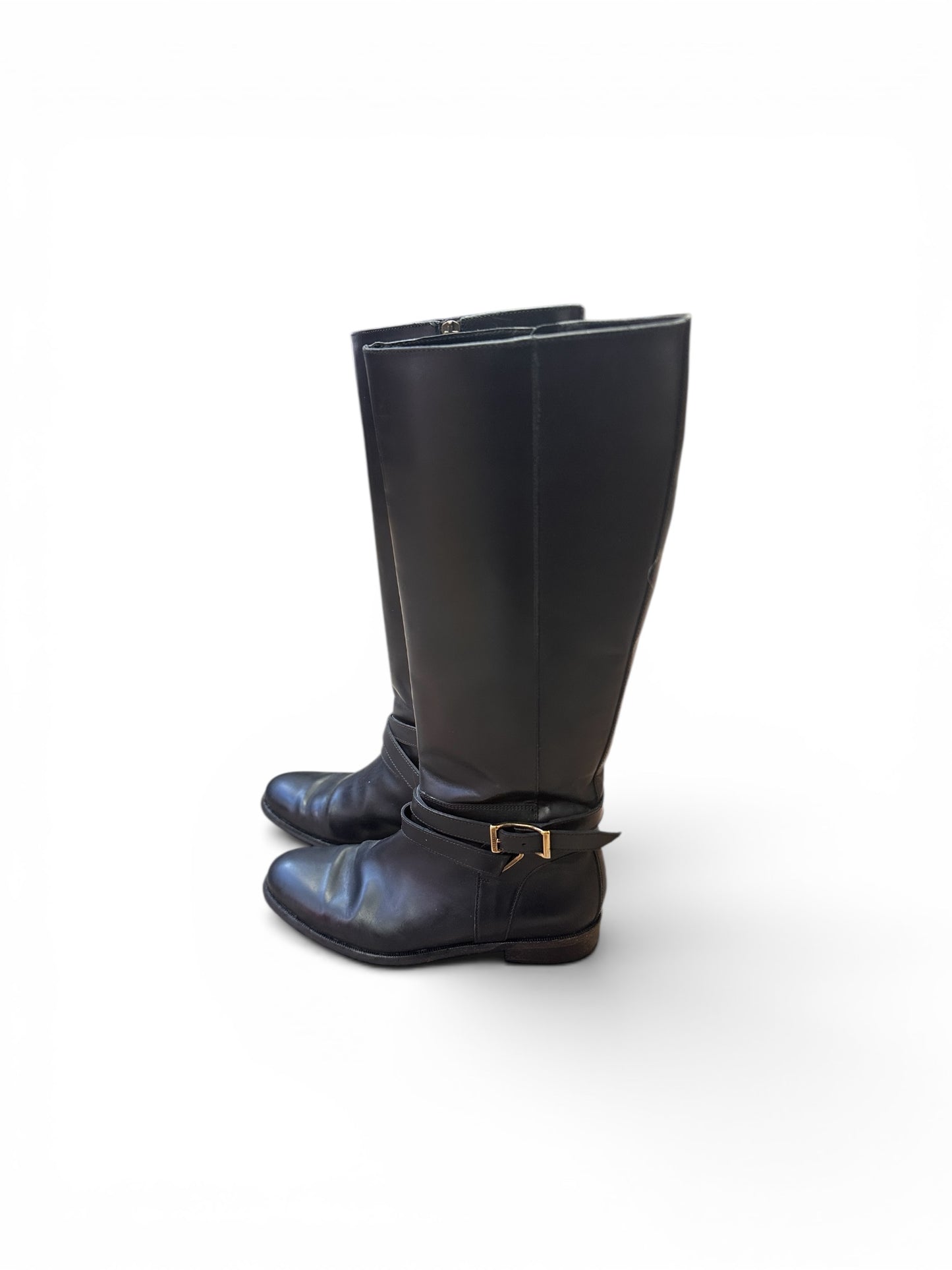 Burberry Black Riding Boots Size UK 5