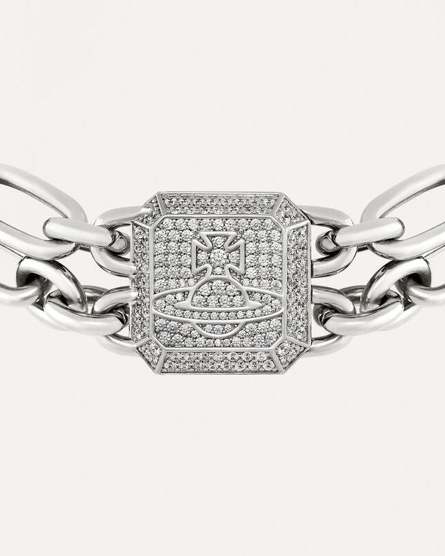 Vivienne Westwood Shelley Chunky Chocker Silver Tone