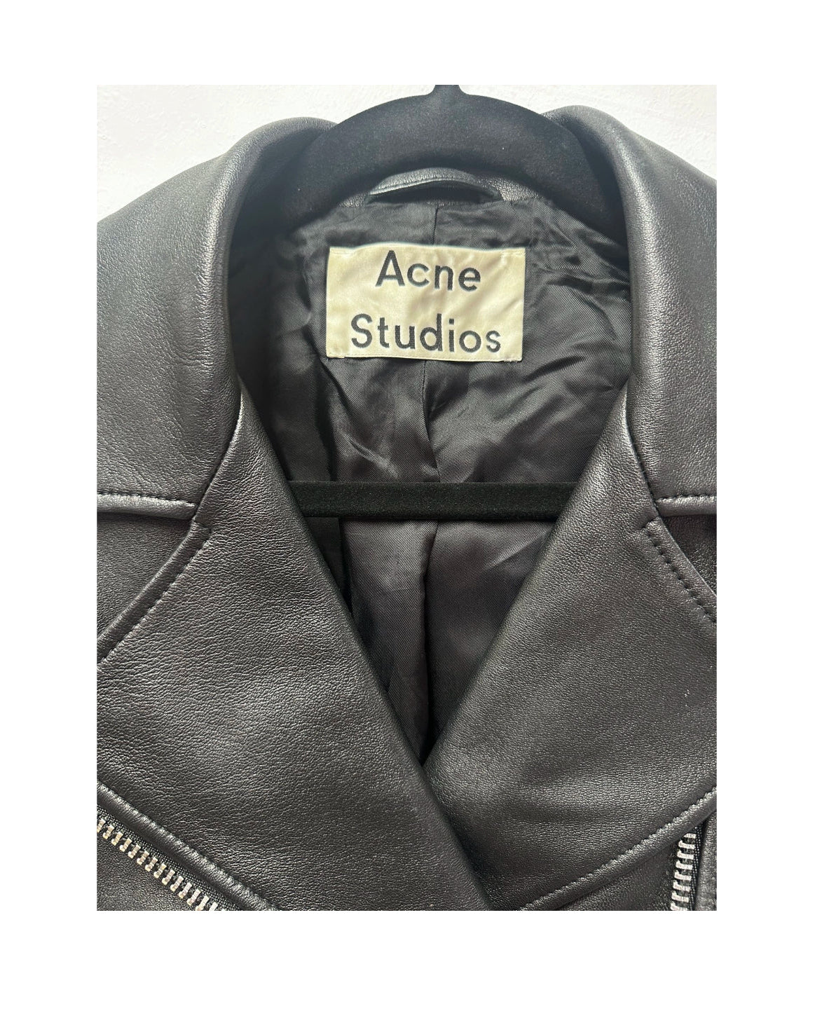 Acne Studios Leather Biker Jacket UK 10 New Merlyn
