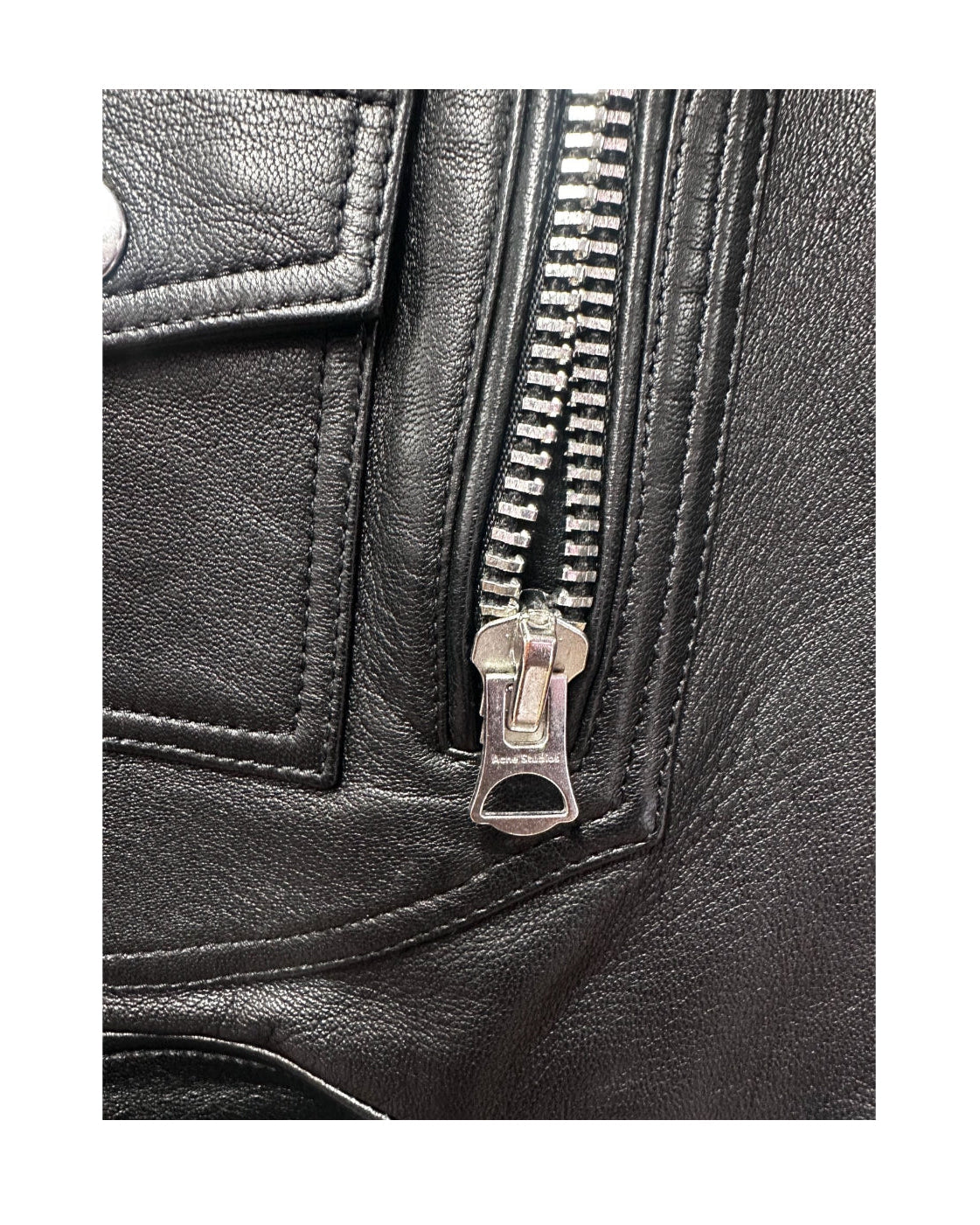 Acne Studios Leather Biker Jacket UK 10 New Merlyn