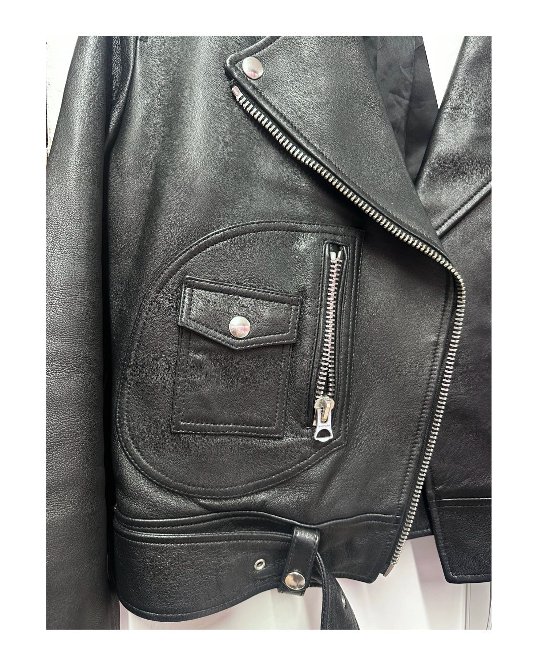 Acne Studios Leather Biker Jacket UK 10 New Merlyn