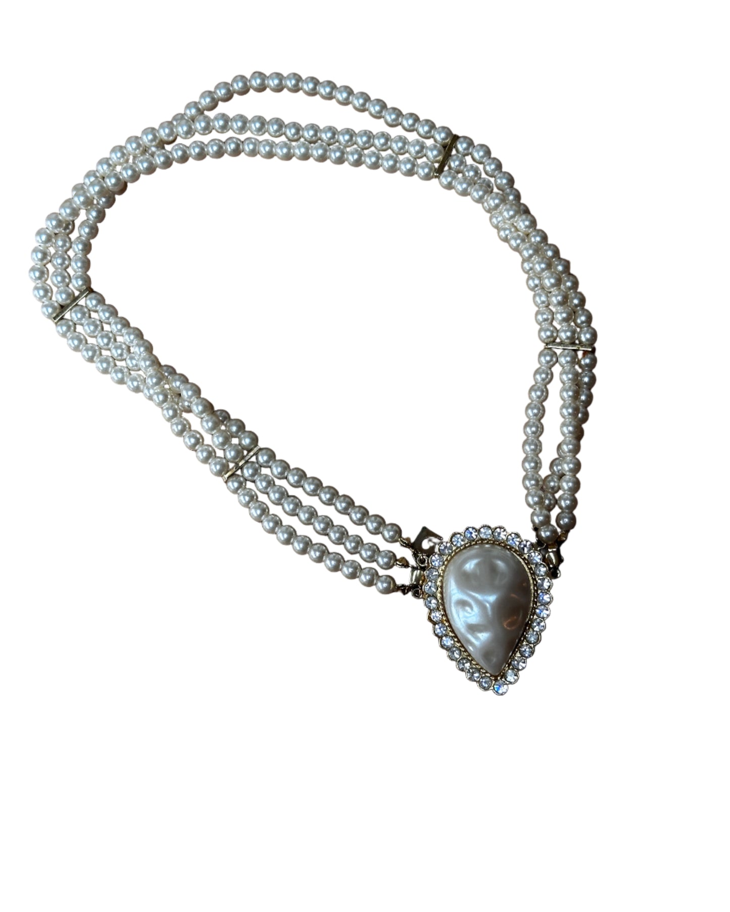 Pierre Cardin Vintage Cabochon Peal Necklace