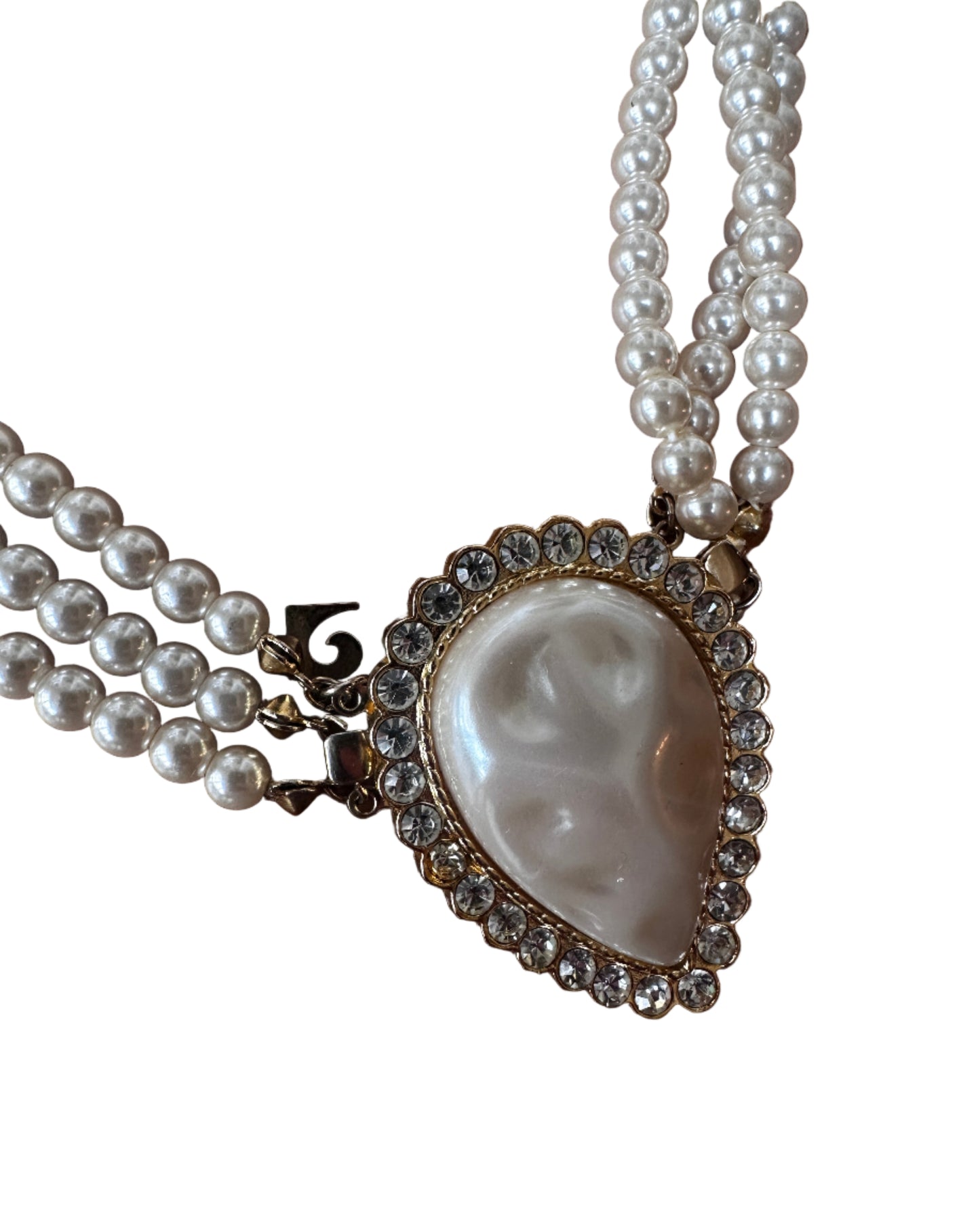 Pierre Cardin Vintage Cabochon Peal Necklace