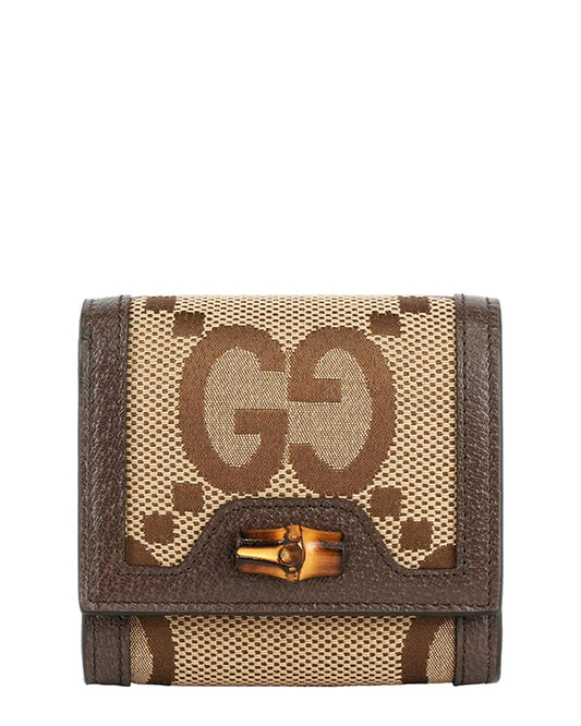 Gucci Bi-Fold GG Diana Bamboo Compact Wallet