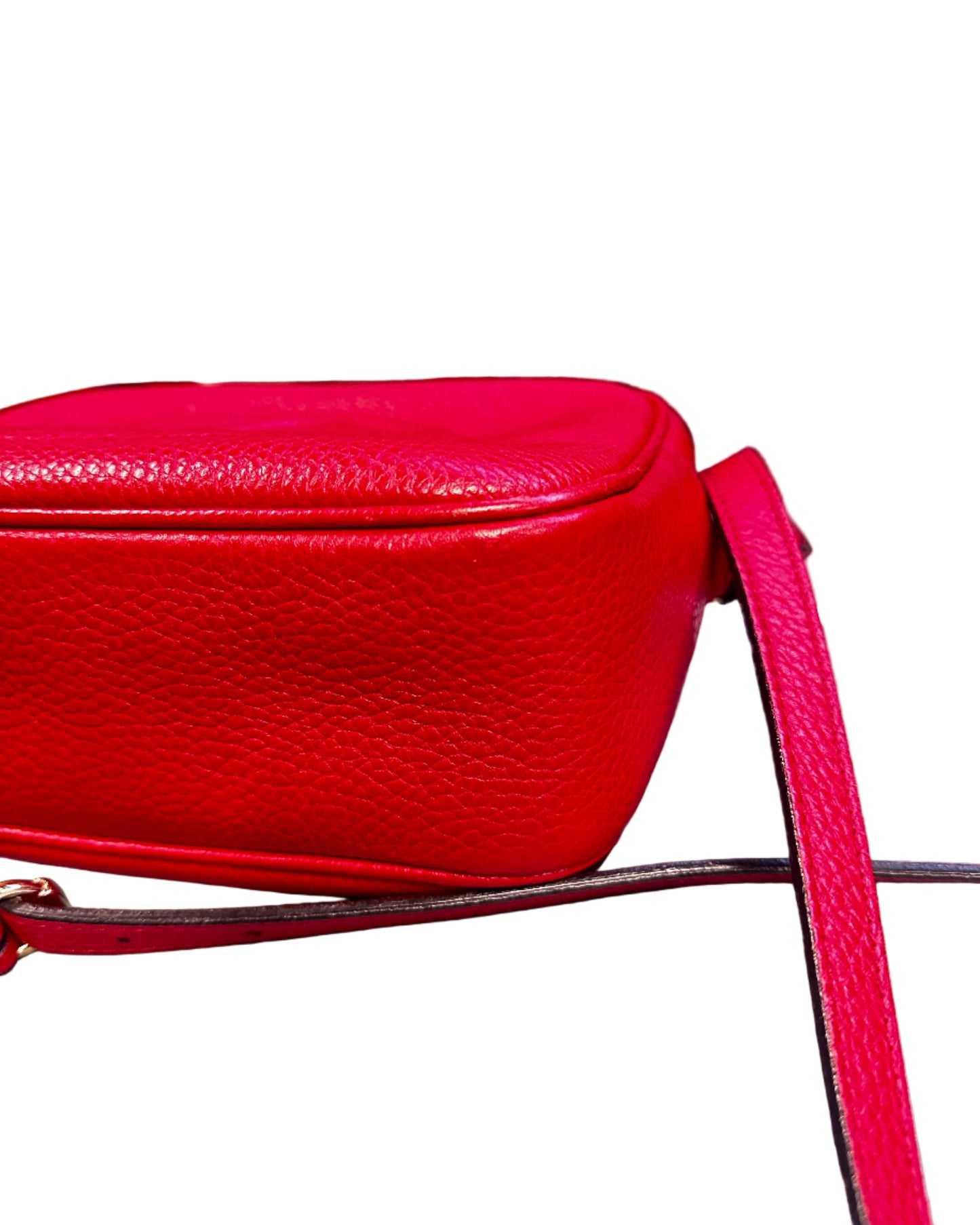 Gucci Soho Disco Crossbody Bag Red Pebbled Leather