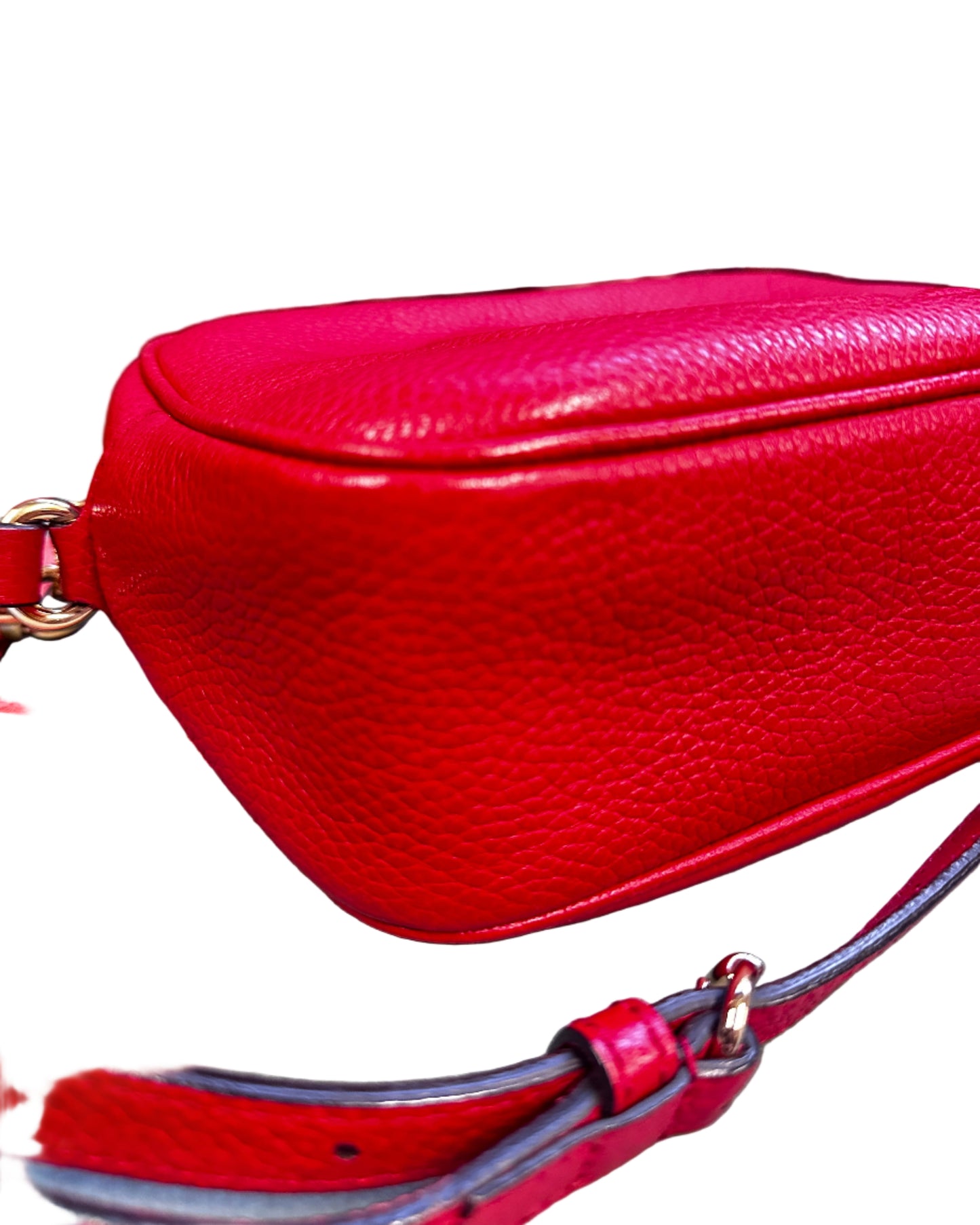 Gucci Soho Disco Crossbody Bag Red Pebbled Leather
