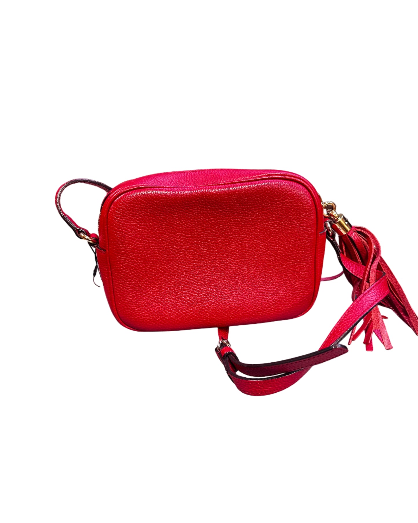 Gucci Soho Disco Crossbody Bag Red Pebbled Leather