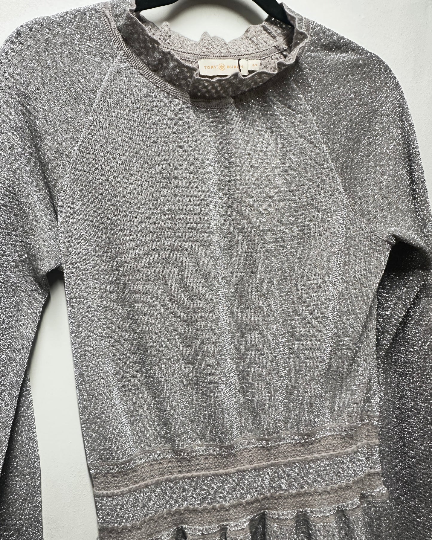 Tory Burch Long Sleeve Sparkle Dress - Size S