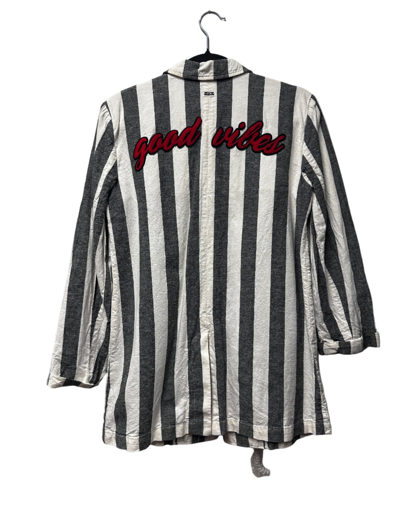 Armani Exchange Linen Blazer - 'Good Vibes' Applique - Size US8/ UK12