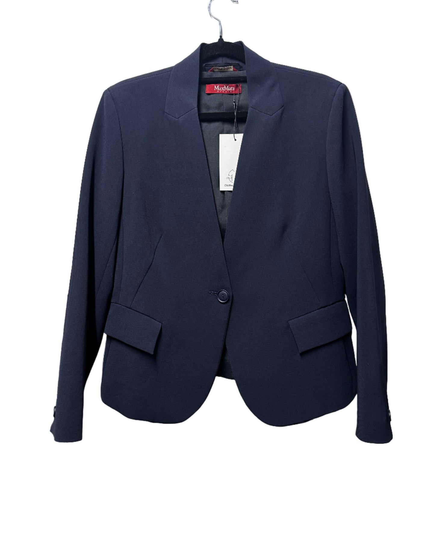 Max Mara Navy Blue Blazer Size UK12