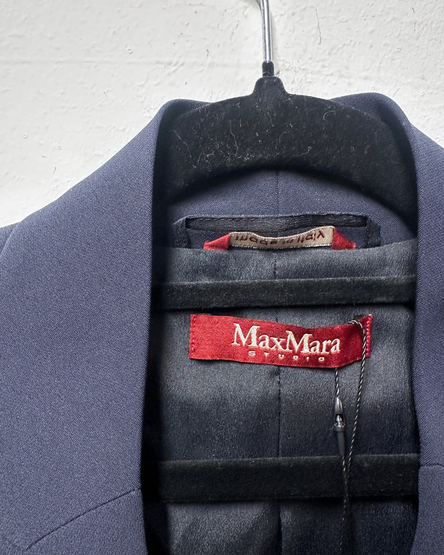 Max Mara Navy Blue Blazer Size UK12