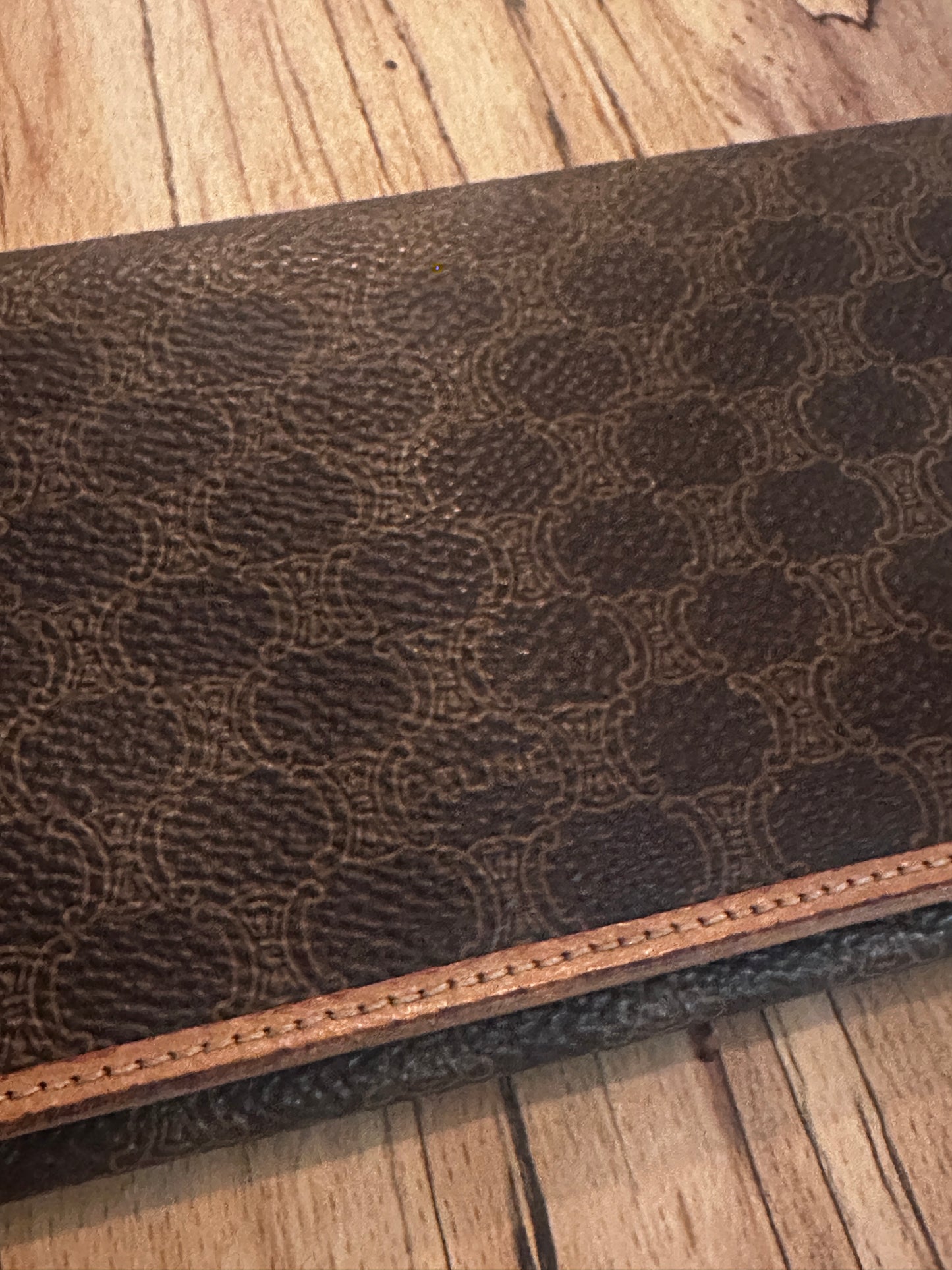 Vintage Celine Macadam Bifold Long Wallet