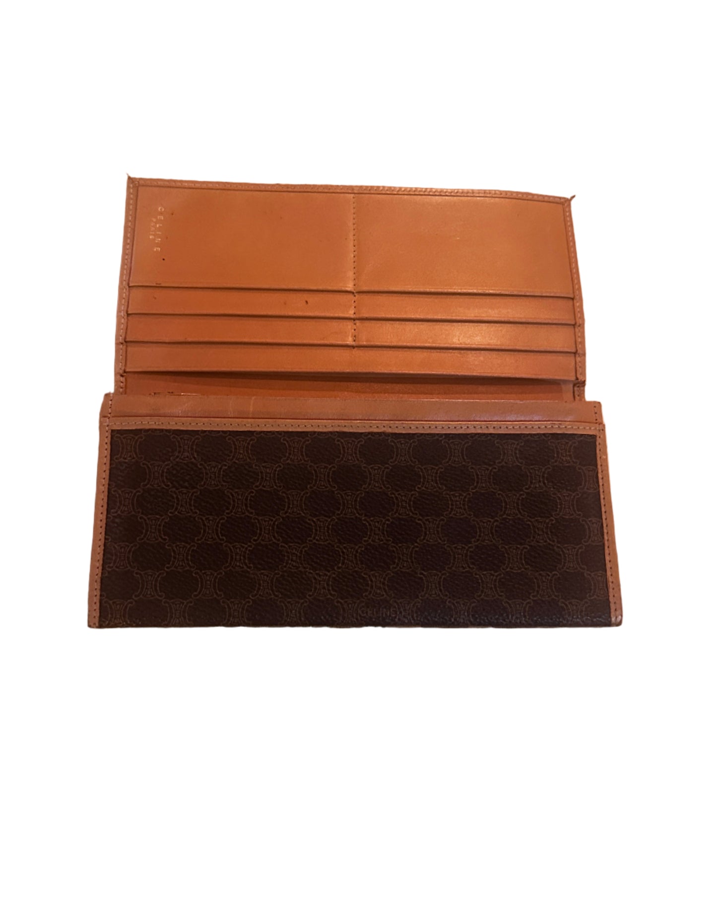 Vintage Celine Macadam Bifold Long Wallet