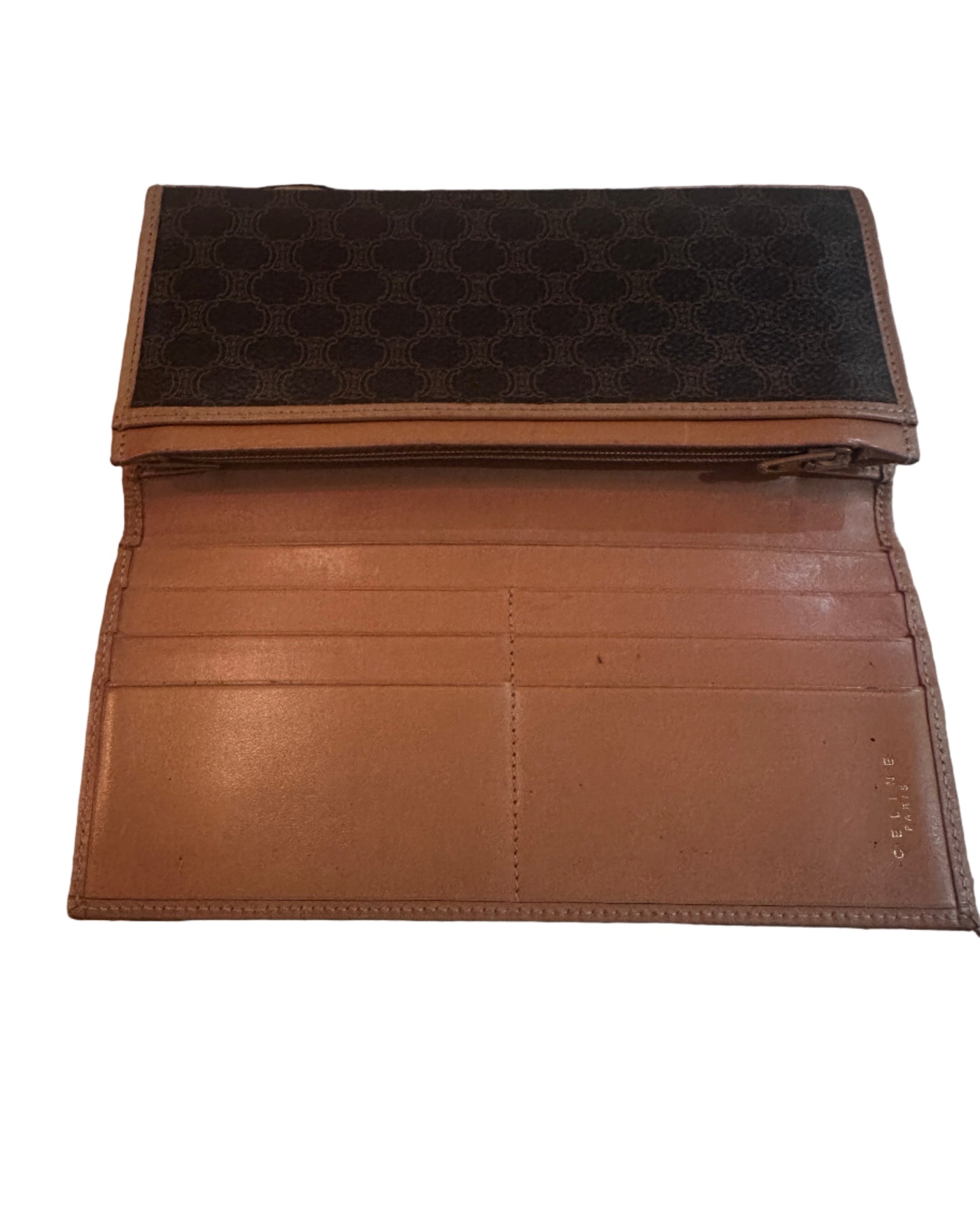 Vintage Celine Macadam Bifold Long Wallet