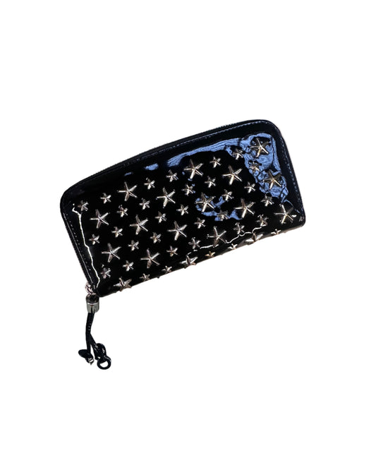 Jimmy Choo Star Studs Round Zip Wallet