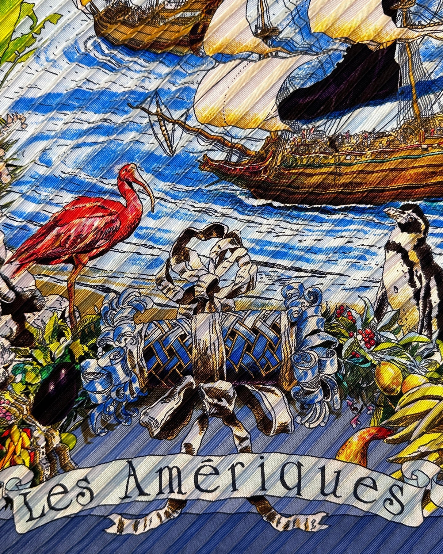 Hermès Plissé Scarf Les Amériques