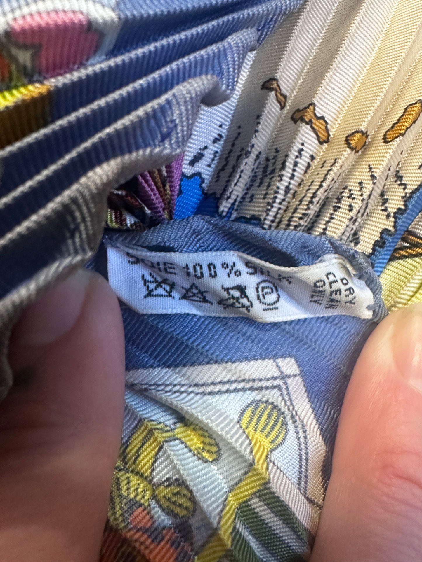 Hermès Plissé Scarf Les Amériques