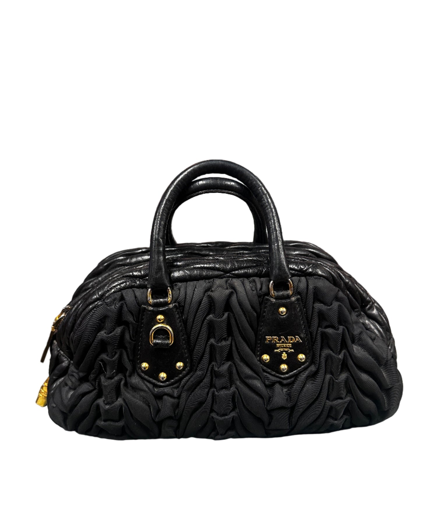 Prada Nylon and Leather Handbag