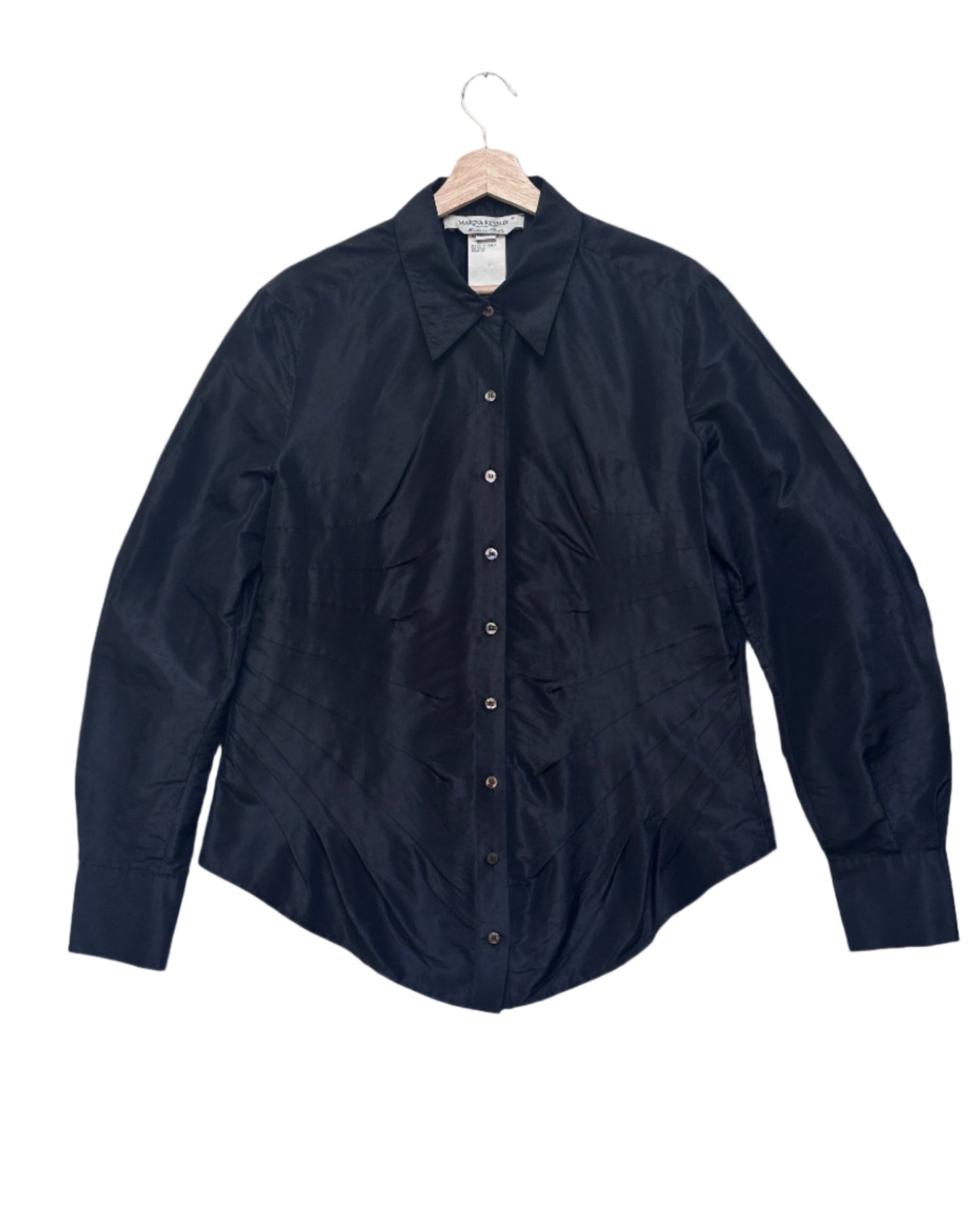 Marina Rinaldi Long Sleeve Black Shirt Size UK12