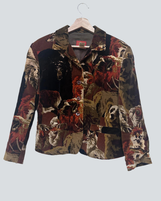 Vintage Kenzo Jungle Rare Animal Blazer Size UK 10 - 12