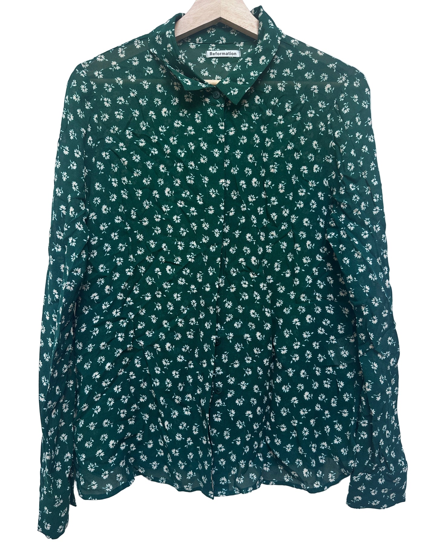 Long Sleeve Reformation Shirt Size UK 10