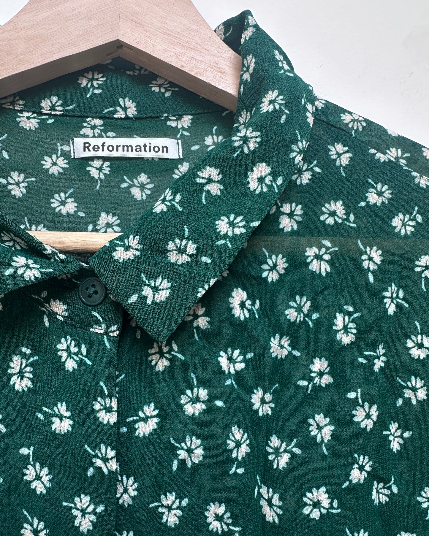 Long Sleeve Reformation Shirt Size UK 10