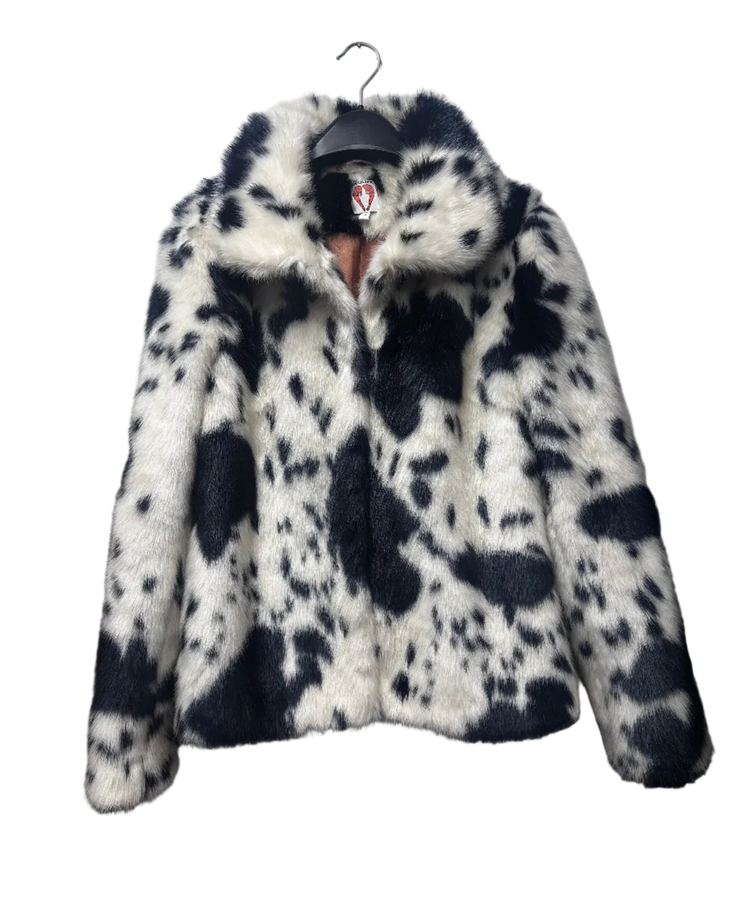 Shrimps Dalmatian Print Faux Fur Jacket - Size UK 10