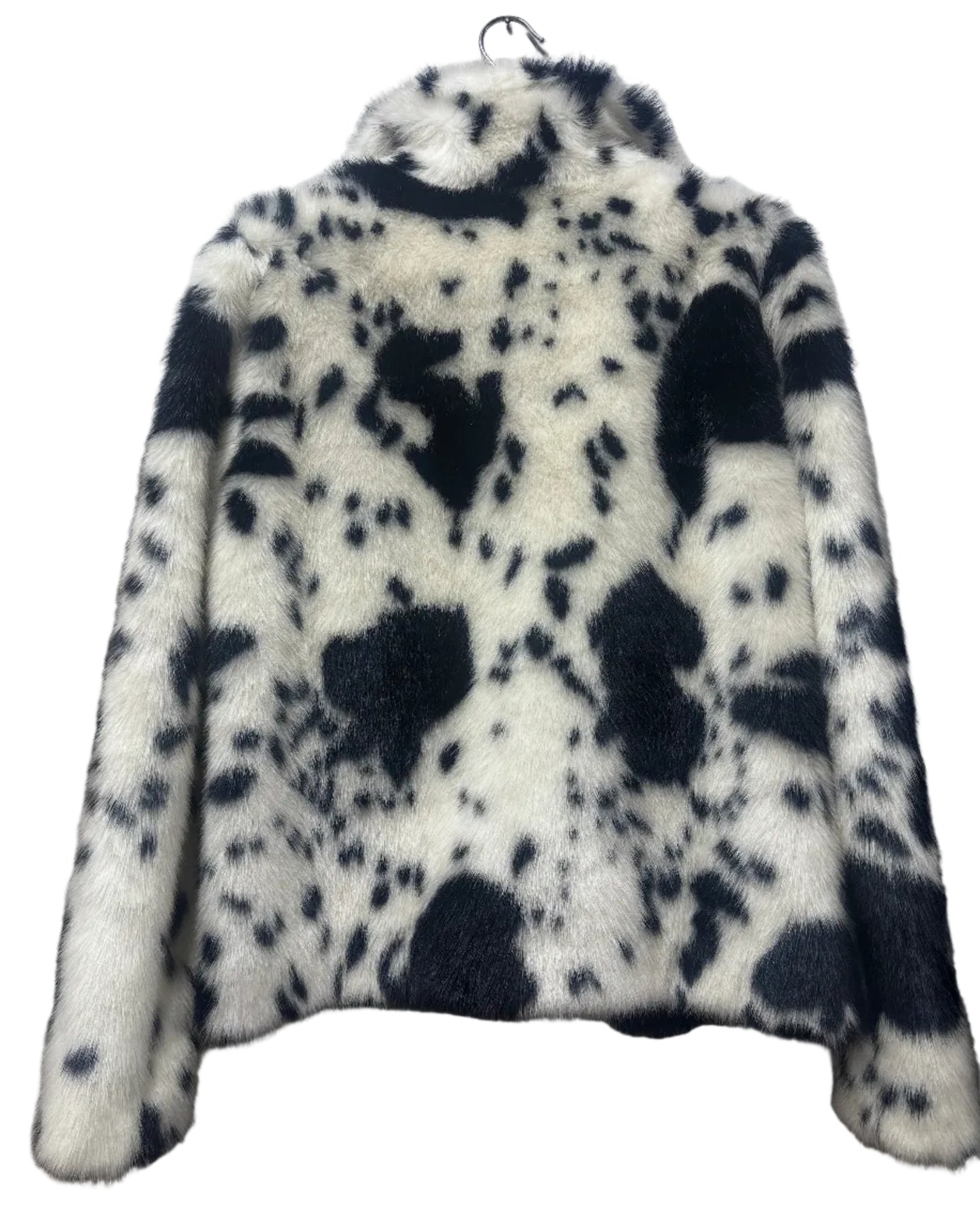 Shrimps Dalmatian Print Faux Fur Jacket - Size UK 10