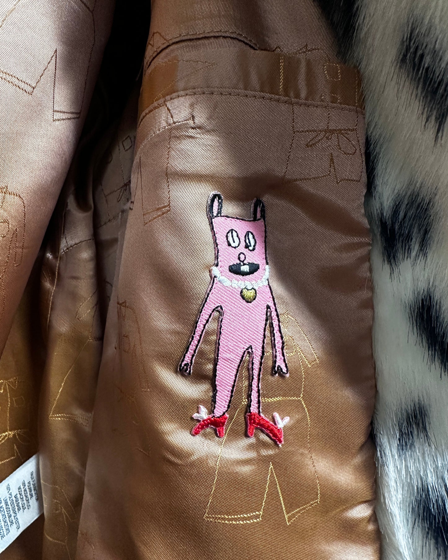 Shrimps Dalmatian Print Faux Fur Jacket - Size UK 10