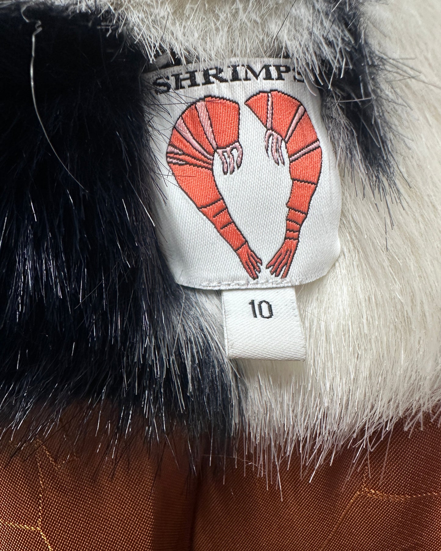 Shrimps Dalmatian Print Faux Fur Jacket - Size UK 10