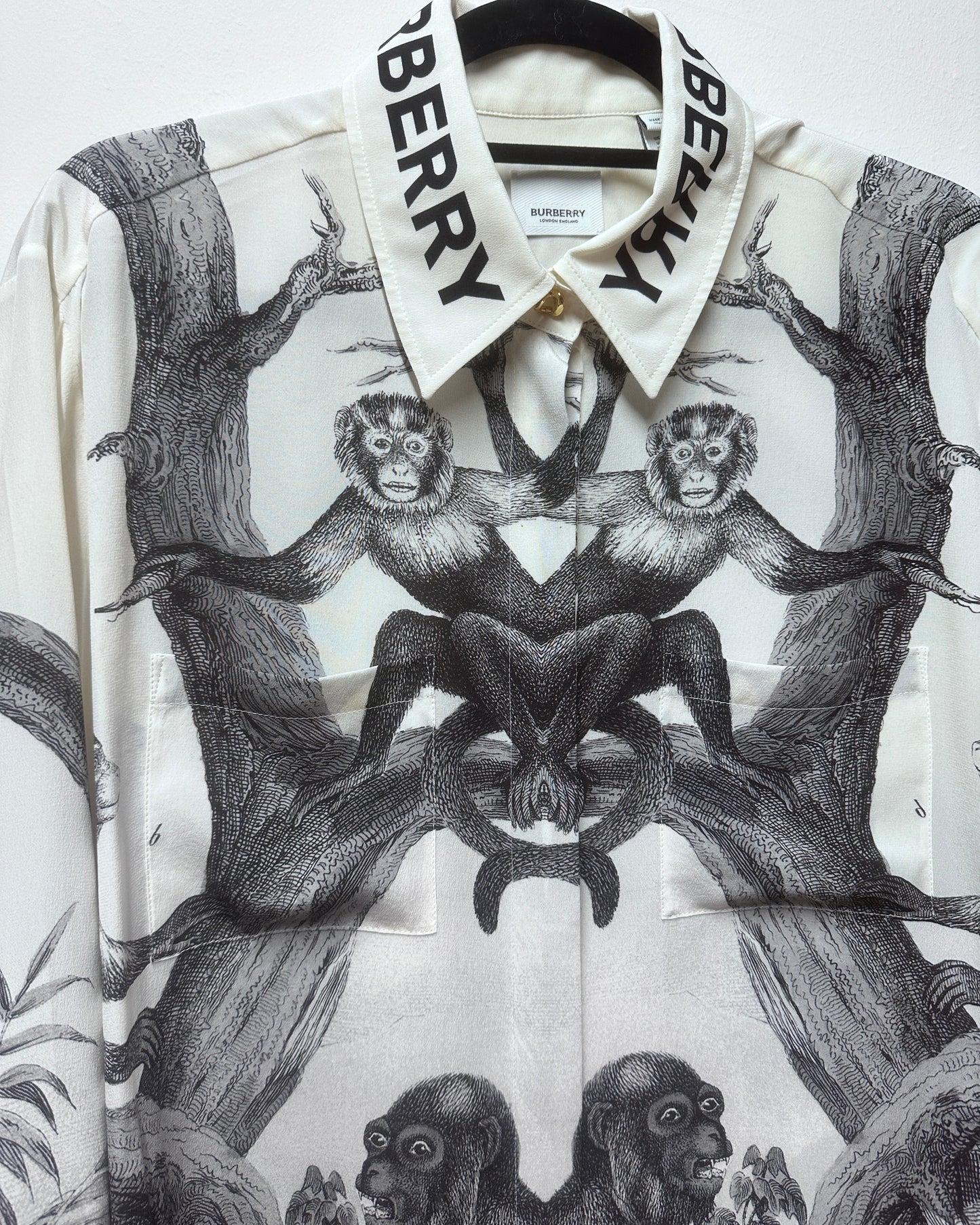 Burberry London Silk Shirt Size UK10