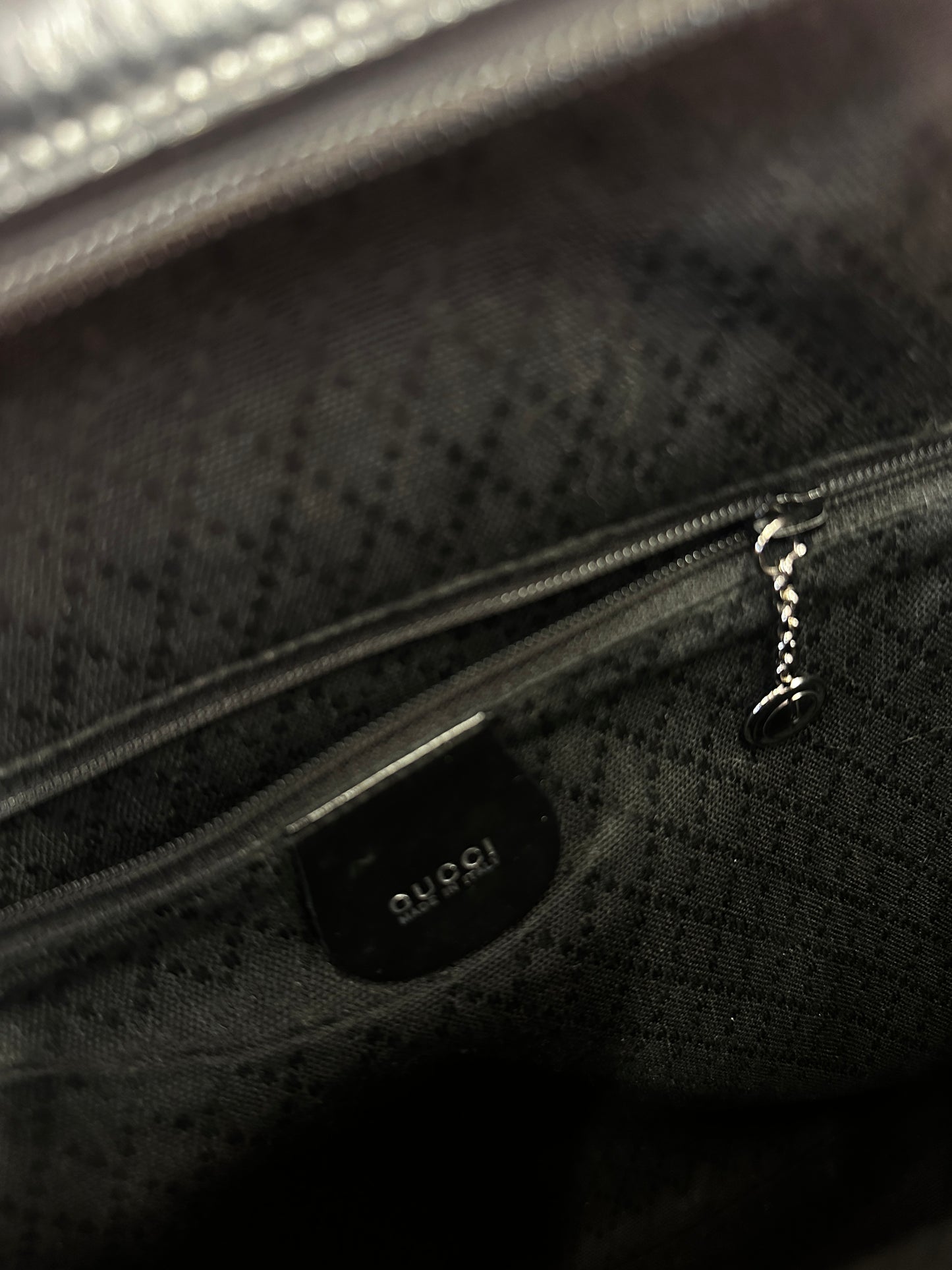 Gucci Bamboo Nylon Sling Backpack Black