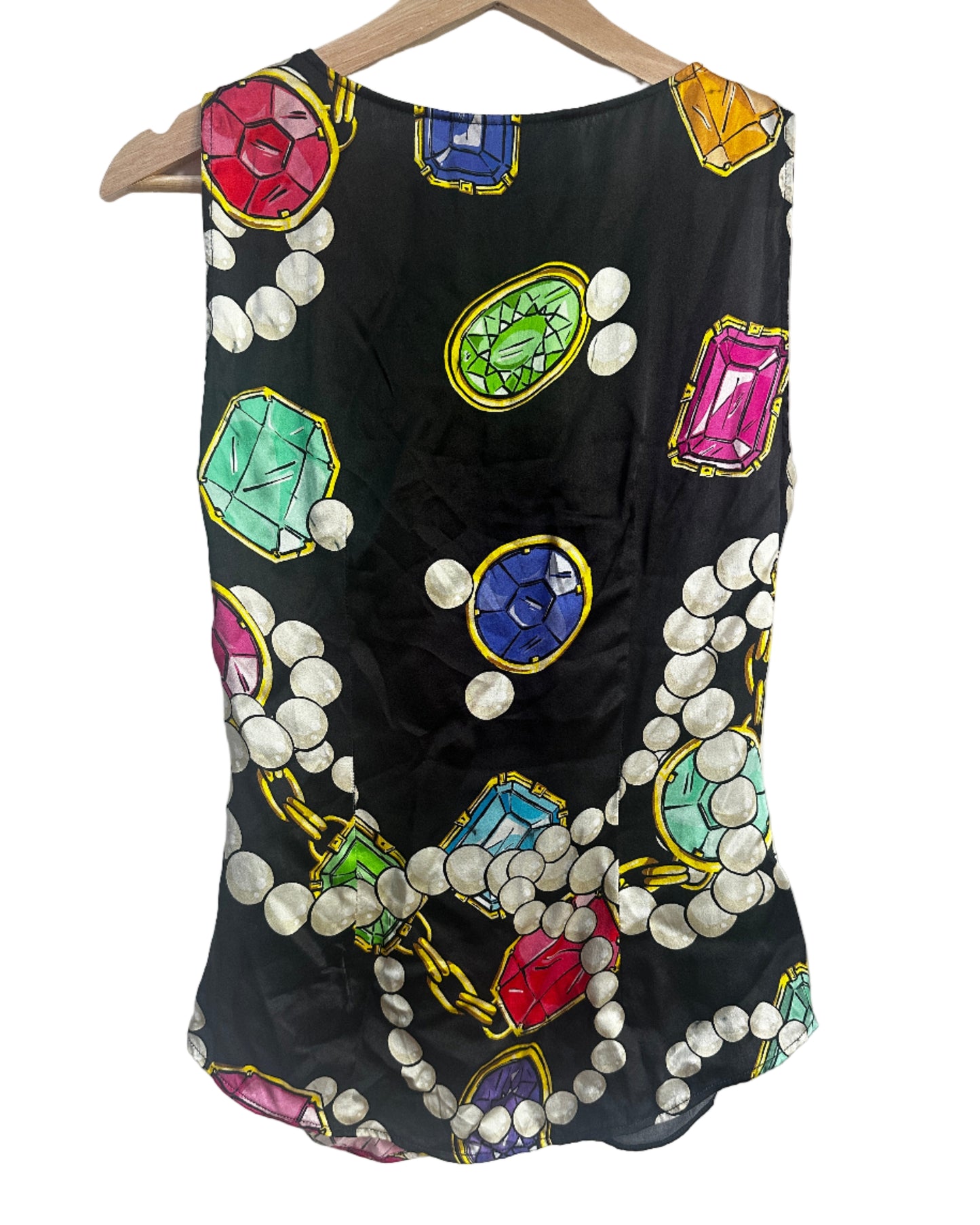 Moschino Boutique Gem Silk Vest Size UK 8