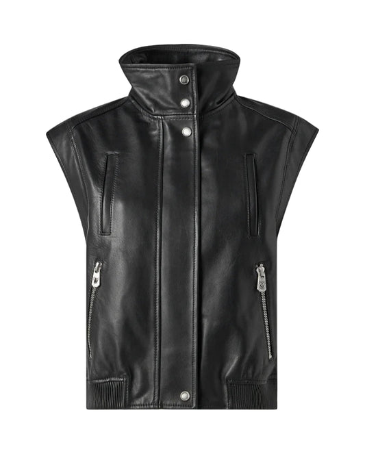 Pinko Gambia Leather Gilet Size M