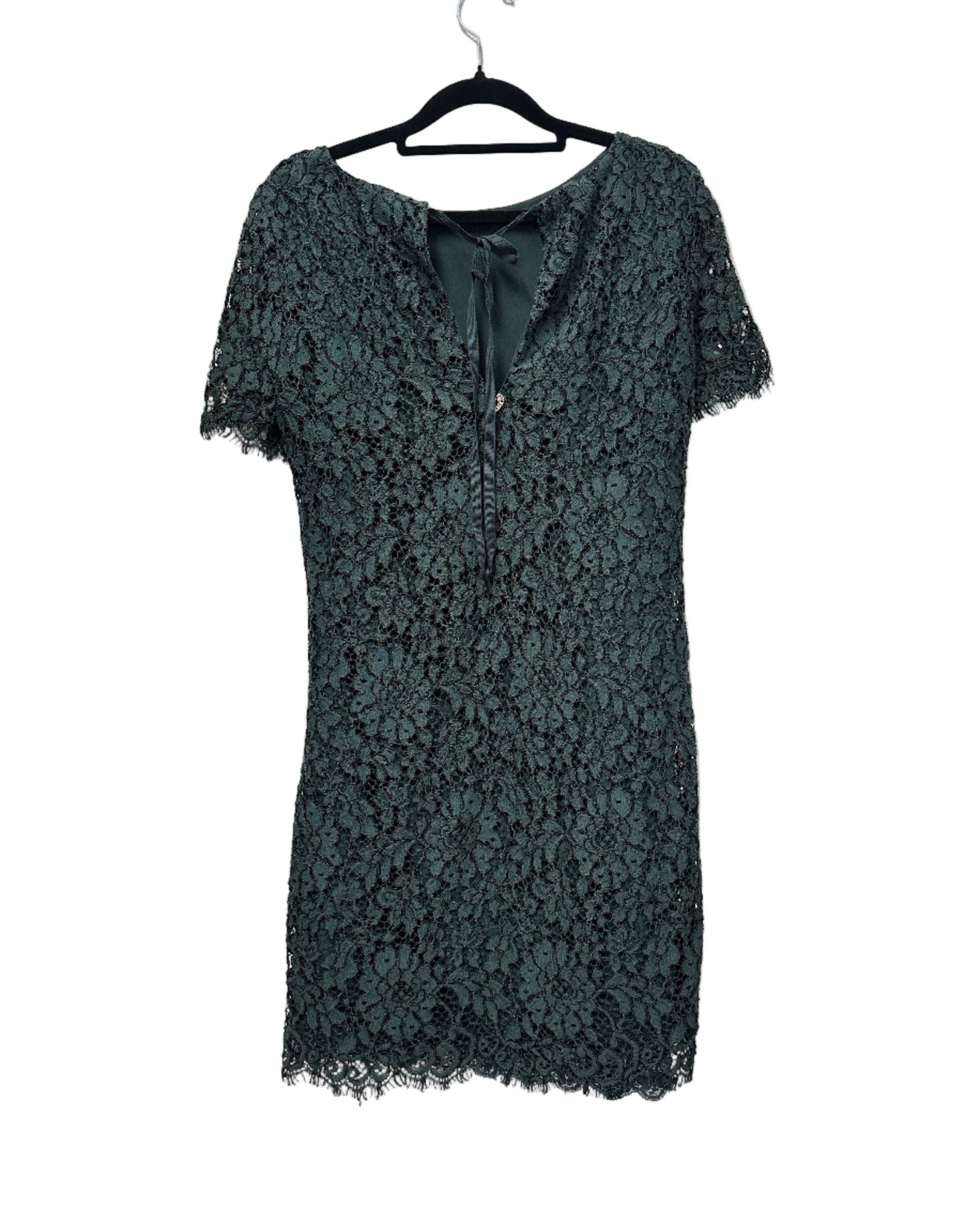 TWINSET Simona Barbieri Green Lace Mini Dress Size XS